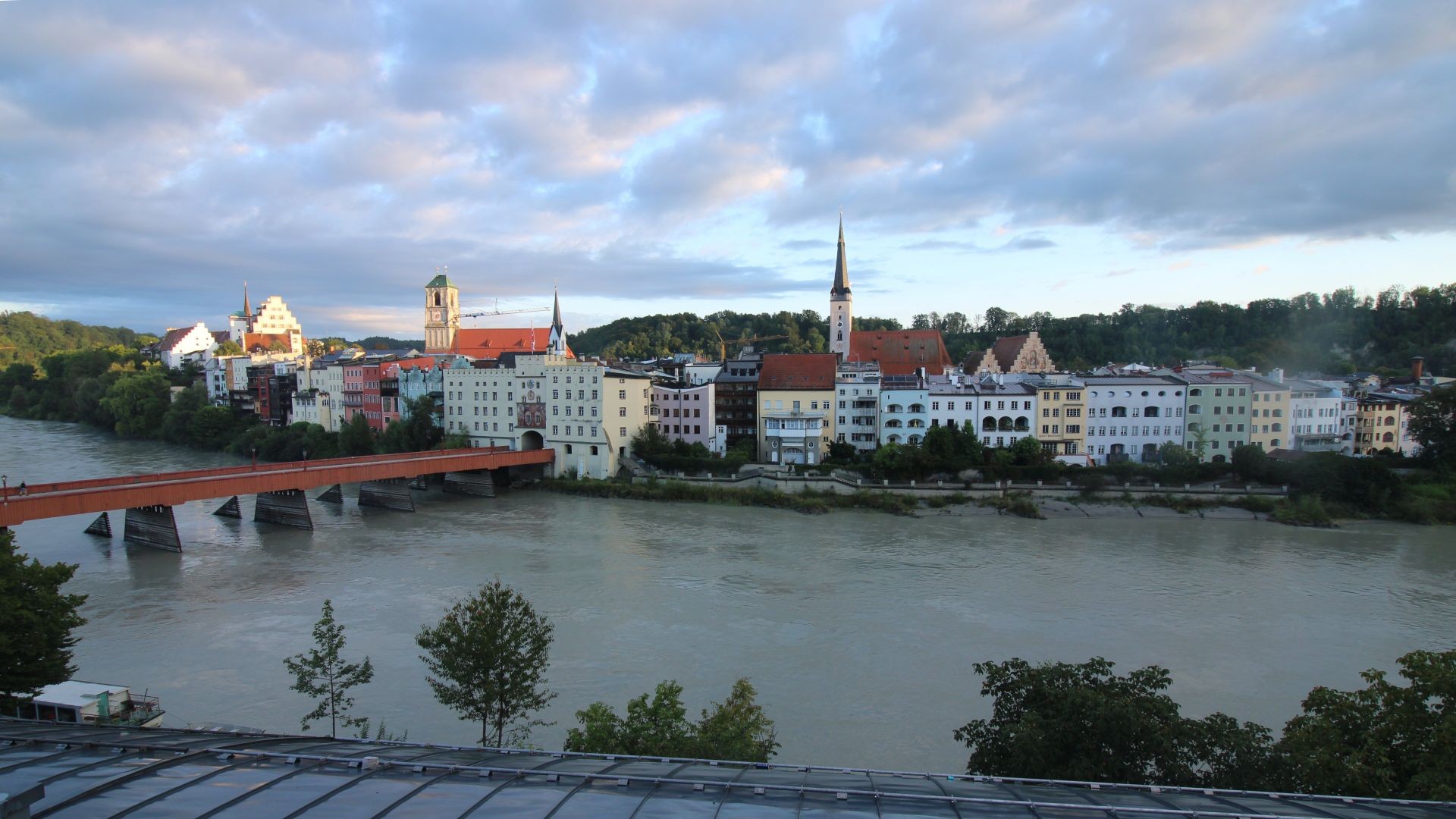 Archiv Foto Webcam Rote Brücke und Brucktor Wasserburg am Inn