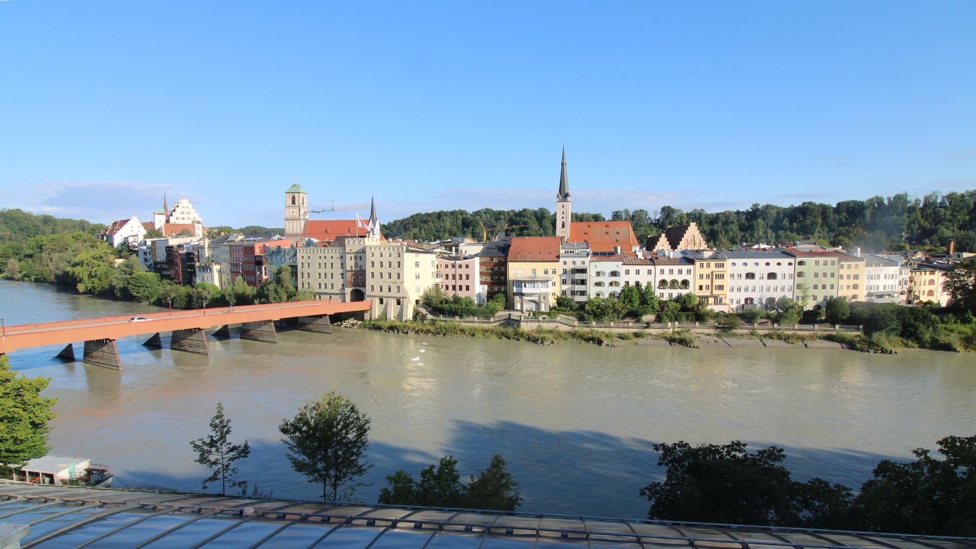 Archiv Foto Webcam Rote Brücke und Brucktor Wasserburg am Inn