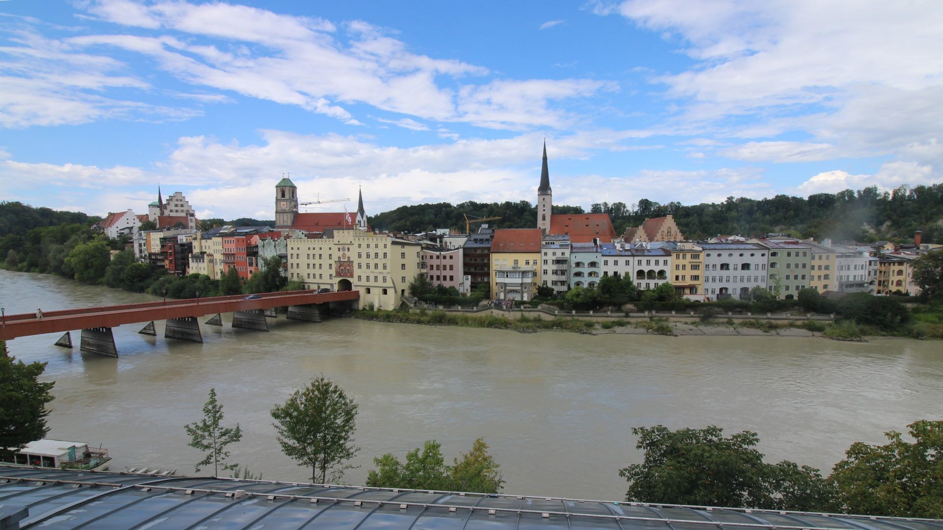 Archiv Foto Webcam Rote Brücke und Brucktor Wasserburg am Inn