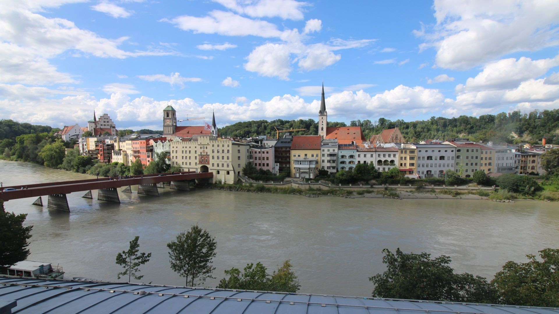 Archiv Foto Webcam Rote Brücke und Brucktor Wasserburg am Inn