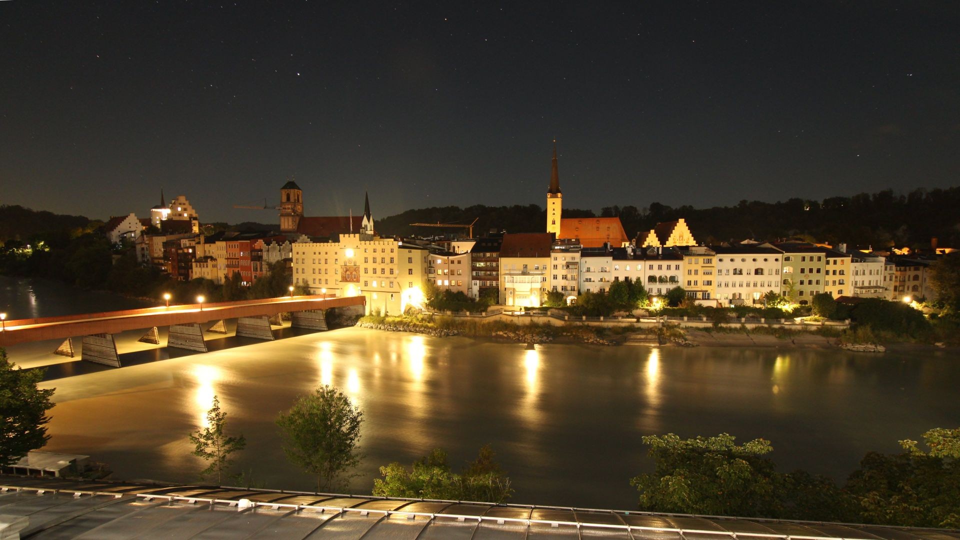 Archiv Foto Webcam Rote Brücke und Brucktor Wasserburg am Inn