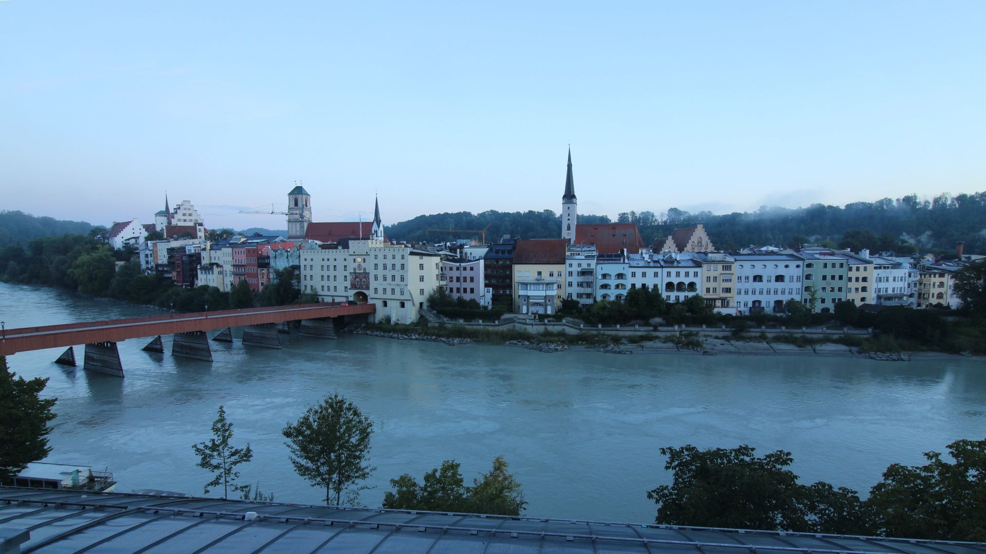 Archiv Foto Webcam Rote Brücke und Brucktor Wasserburg am Inn