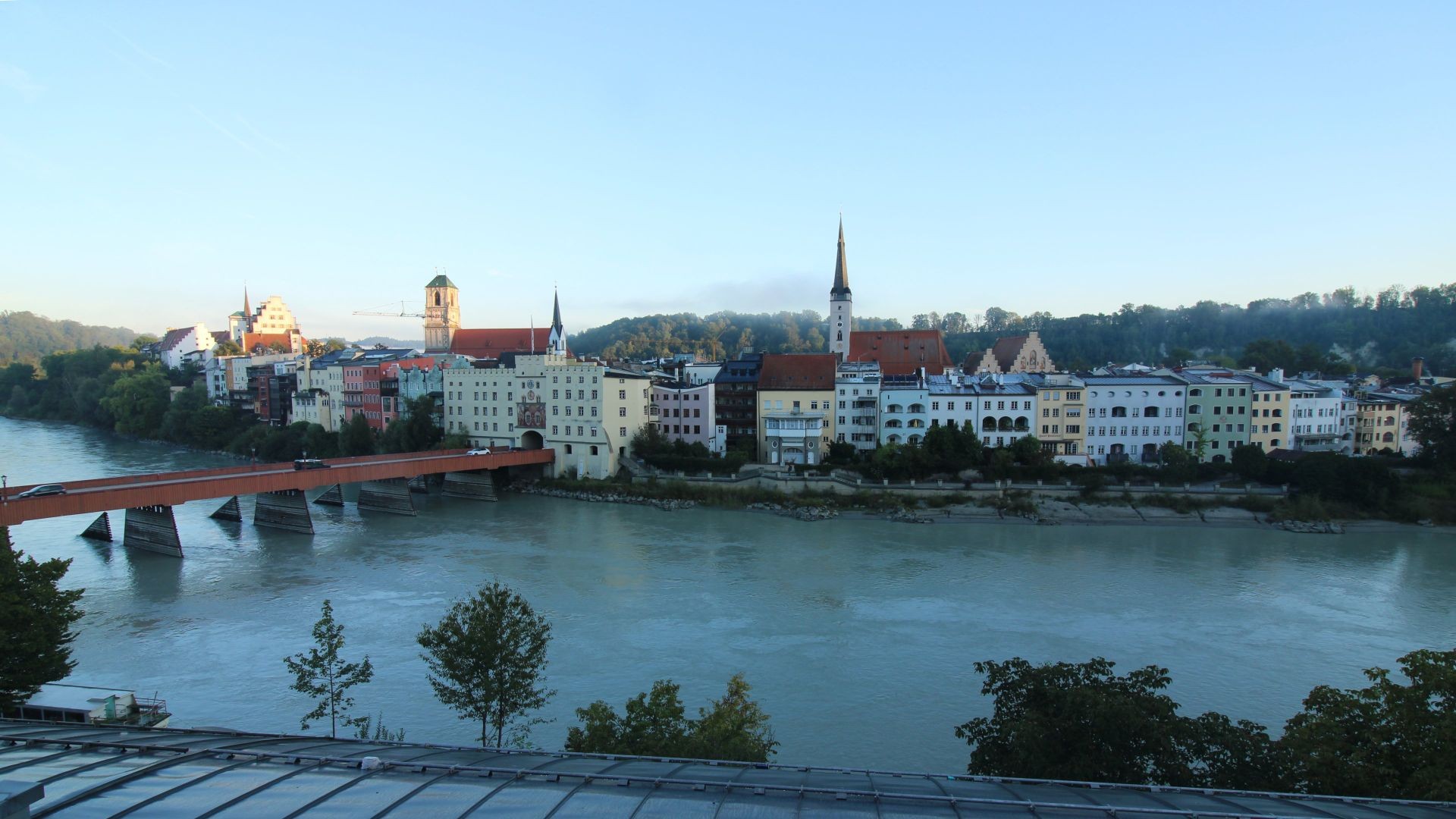 Archiv Foto Webcam Rote Brücke und Brucktor Wasserburg am Inn