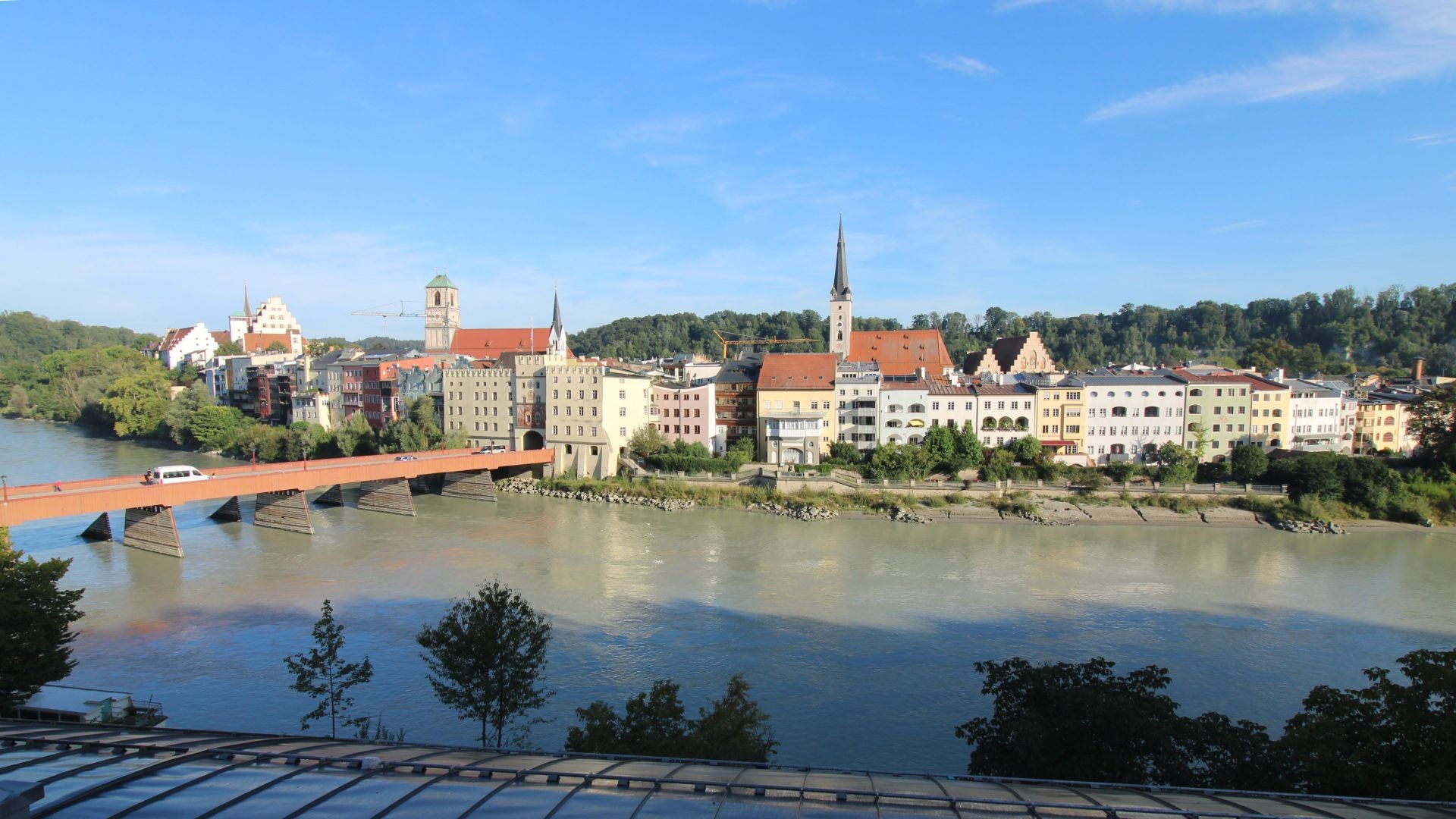 Archiv Foto Webcam Rote Brücke und Brucktor Wasserburg am Inn