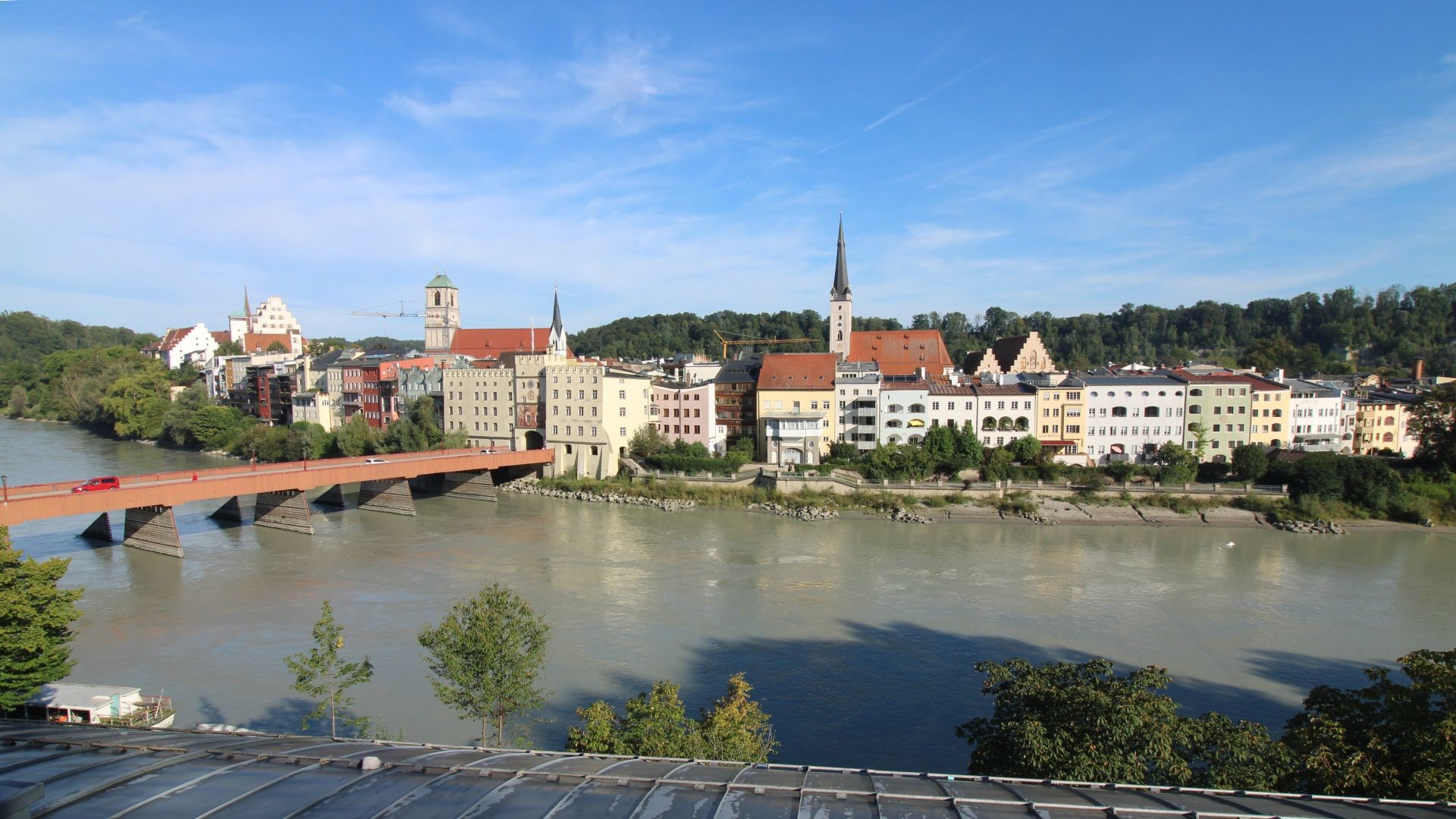 Archiv Foto Webcam Rote Brücke und Brucktor Wasserburg am Inn