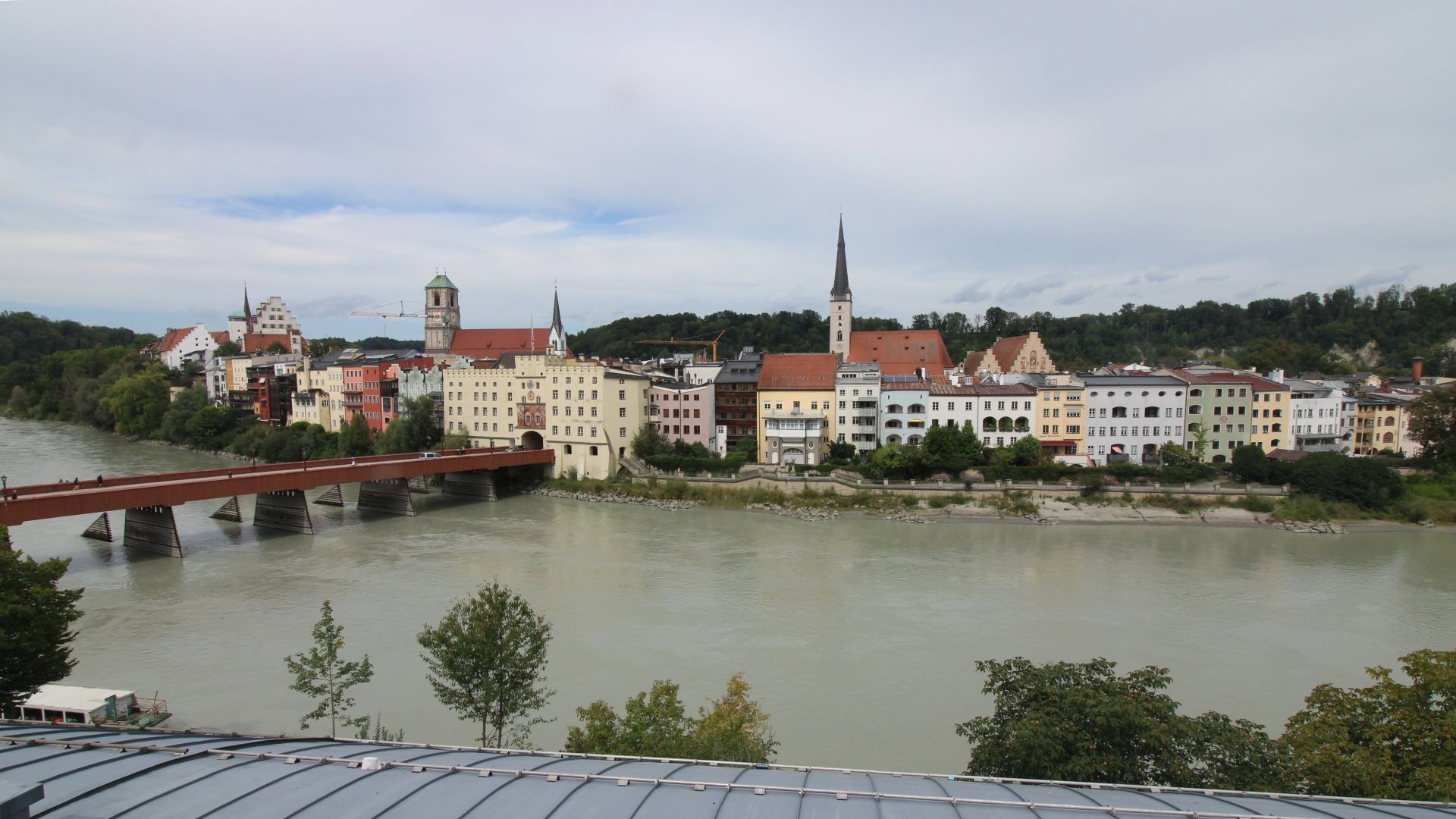 Archiv Foto Webcam Rote Brücke und Brucktor Wasserburg am Inn