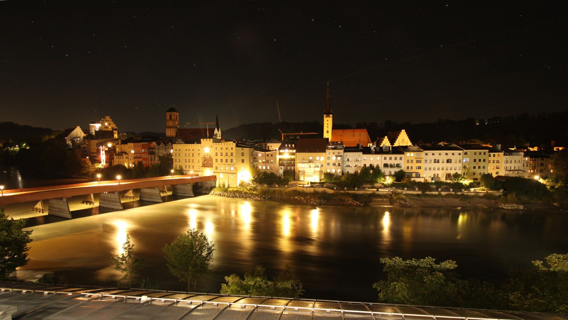 Archiv Foto Webcam Rote Brücke und Brucktor Wasserburg am Inn