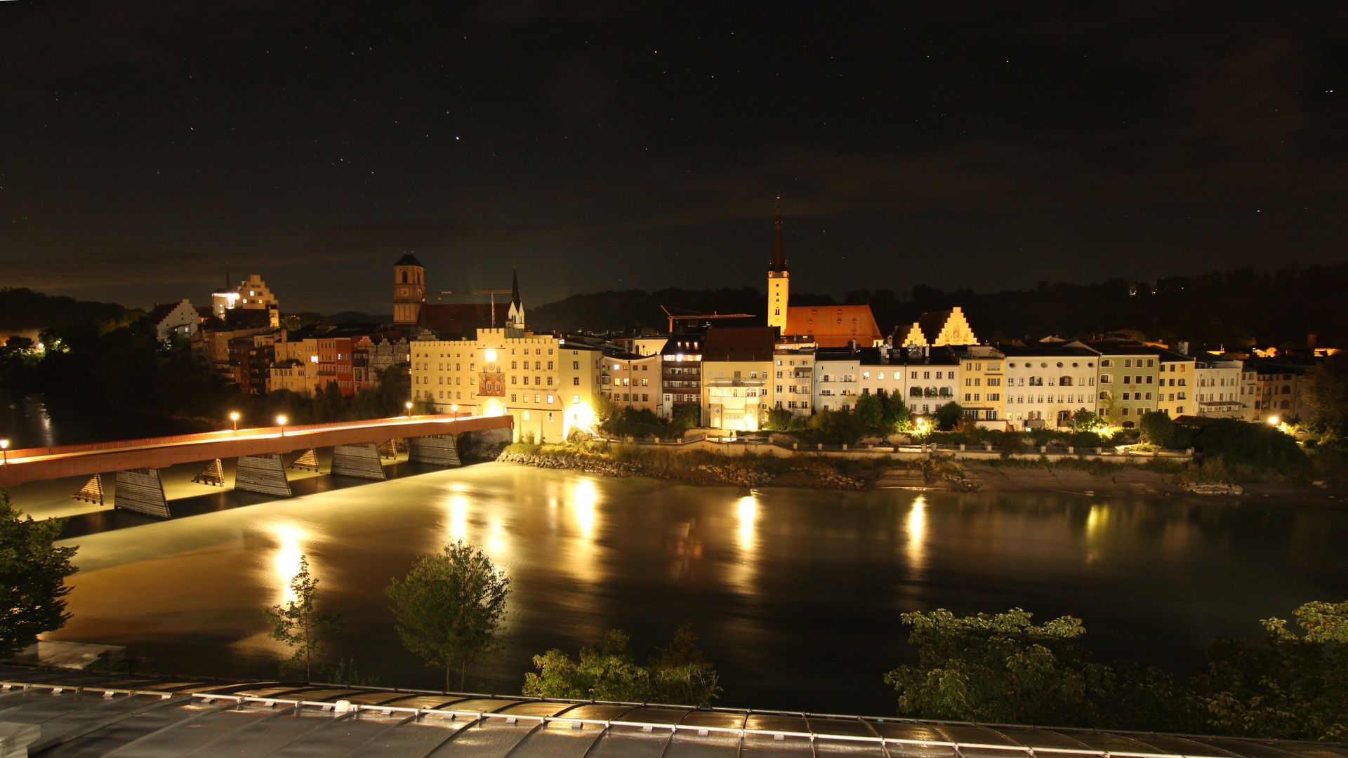 Archiv Foto Webcam Rote Brücke und Brucktor Wasserburg am Inn