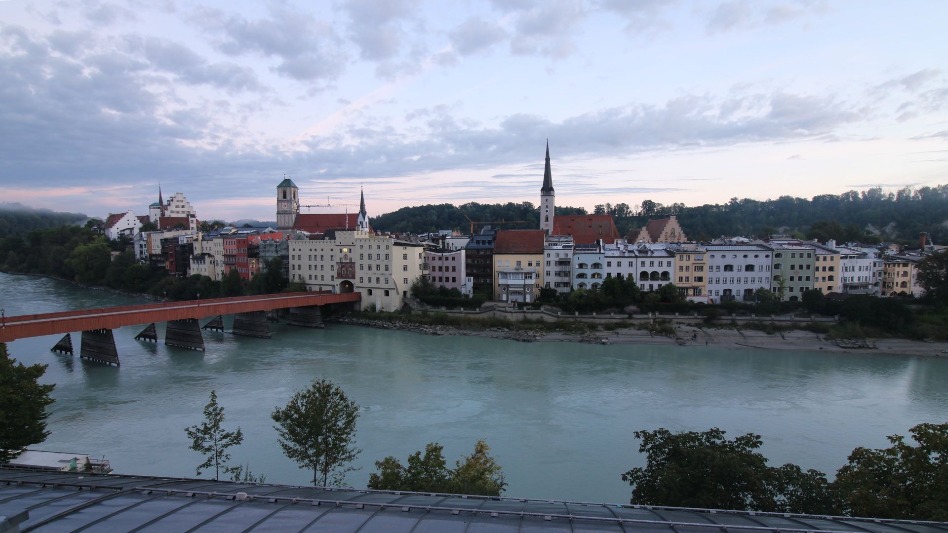 Archiv Foto Webcam Rote Brücke und Brucktor Wasserburg am Inn