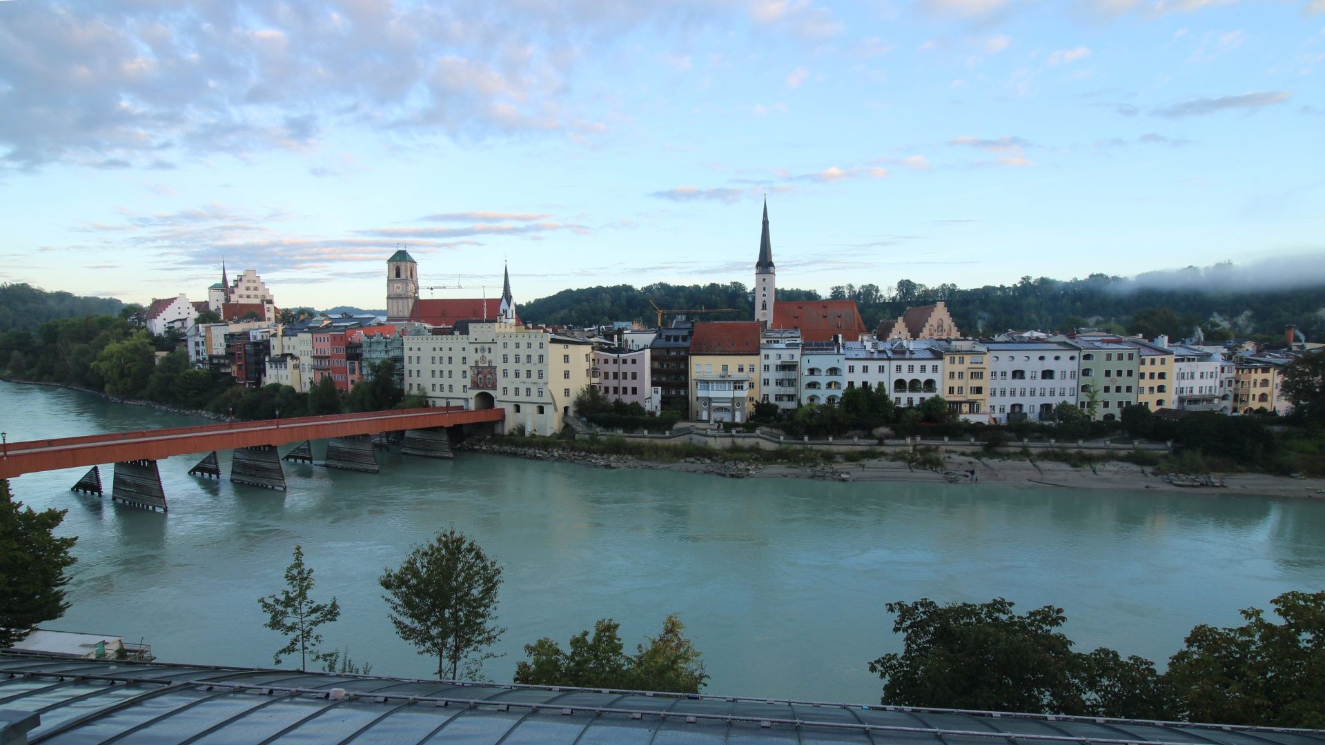 Archiv Foto Webcam Rote Brücke und Brucktor Wasserburg am Inn