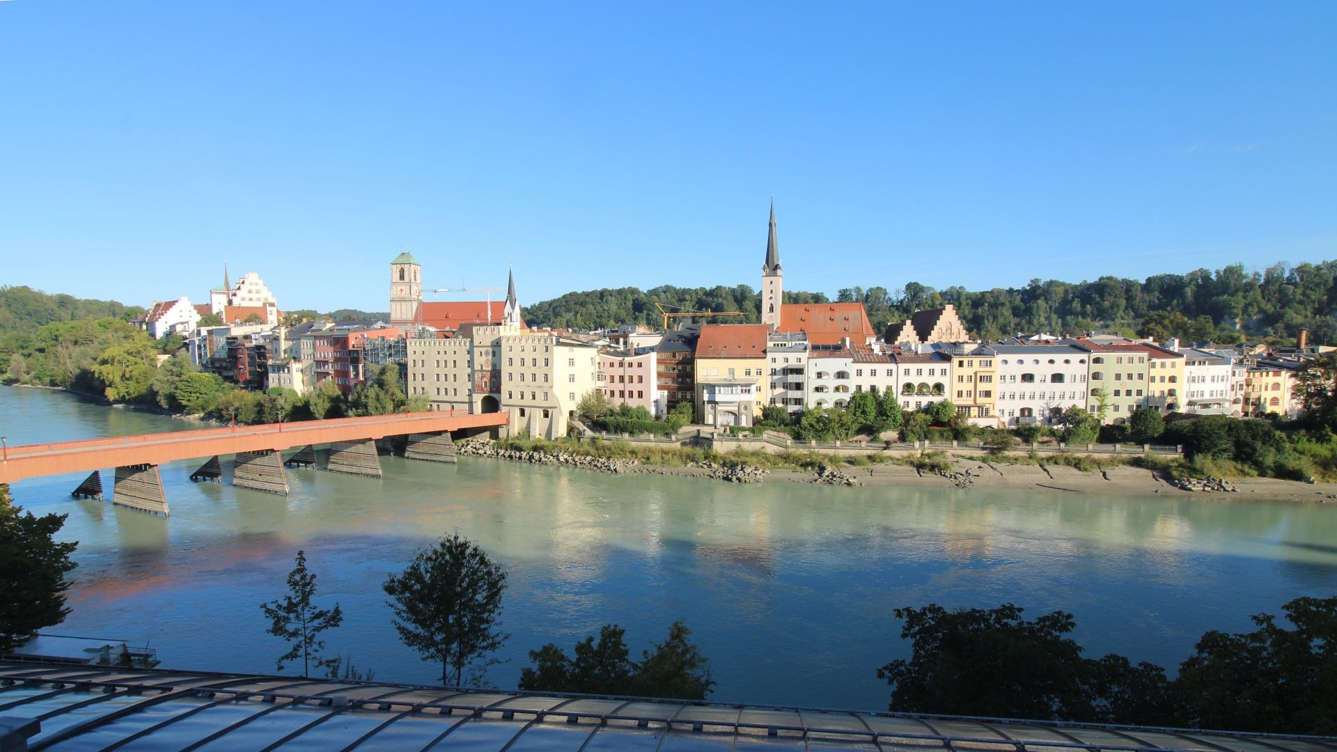 Archiv Foto Webcam Rote Brücke und Brucktor Wasserburg am Inn