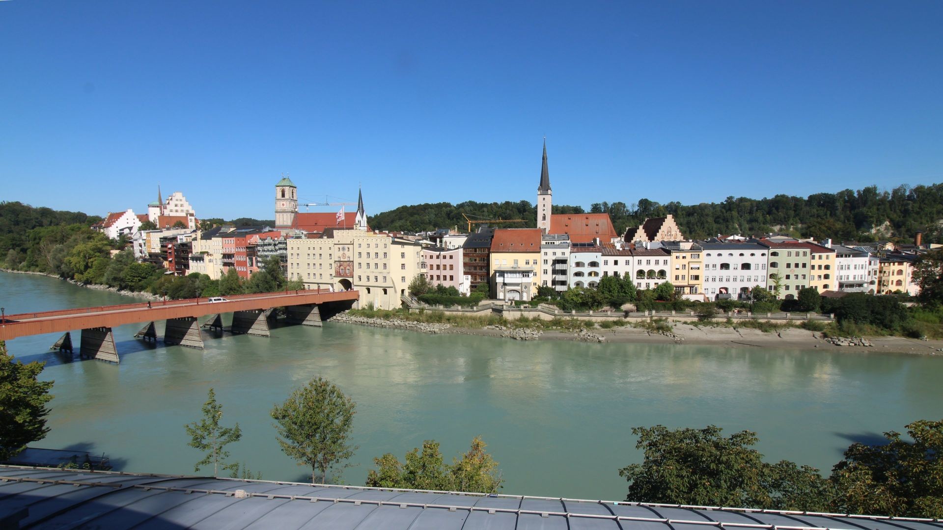 Archiv Foto Webcam Rote Brücke und Brucktor Wasserburg am Inn