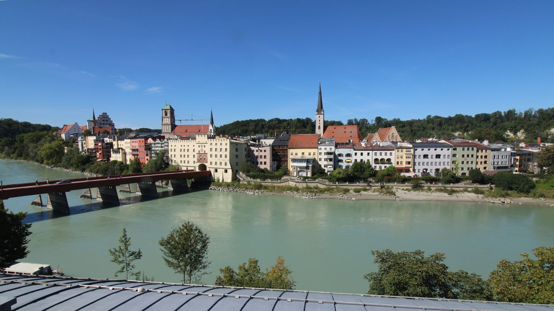 Archiv Foto Webcam Rote Brücke und Brucktor Wasserburg am Inn