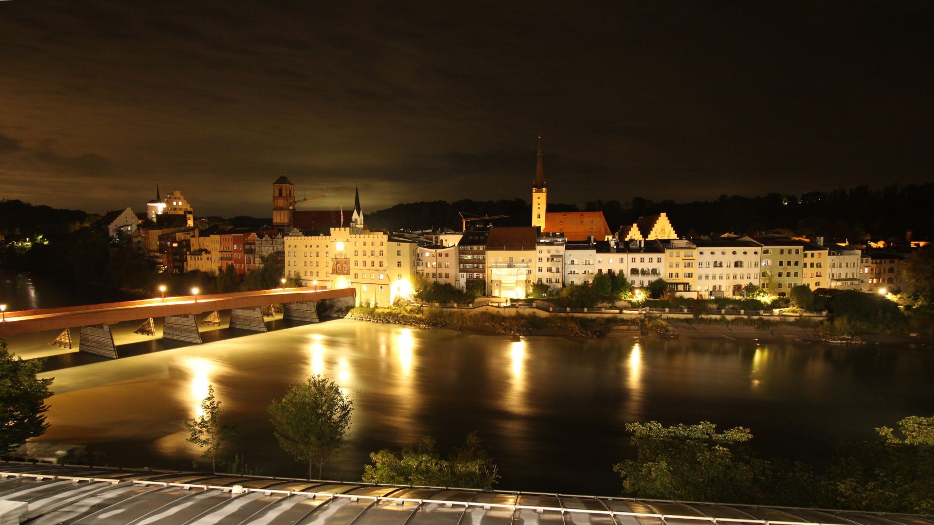 Archiv Foto Webcam Rote Brücke und Brucktor Wasserburg am Inn