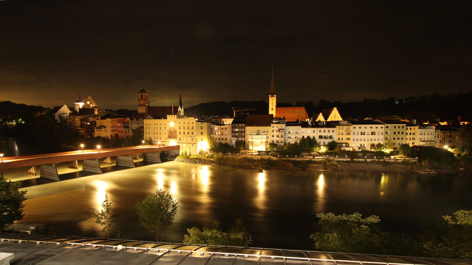 Archiv Foto Webcam Rote Brücke und Brucktor Wasserburg am Inn