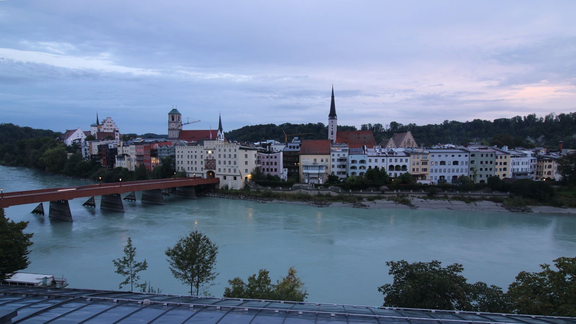 Archiv Foto Webcam Rote Brücke und Brucktor Wasserburg am Inn