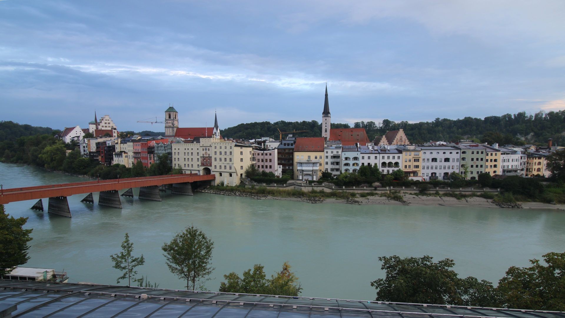 Archiv Foto Webcam Rote Brücke und Brucktor Wasserburg am Inn