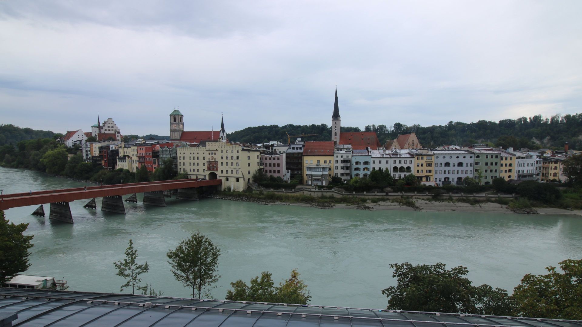 Archiv Foto Webcam Rote Brücke und Brucktor Wasserburg am Inn