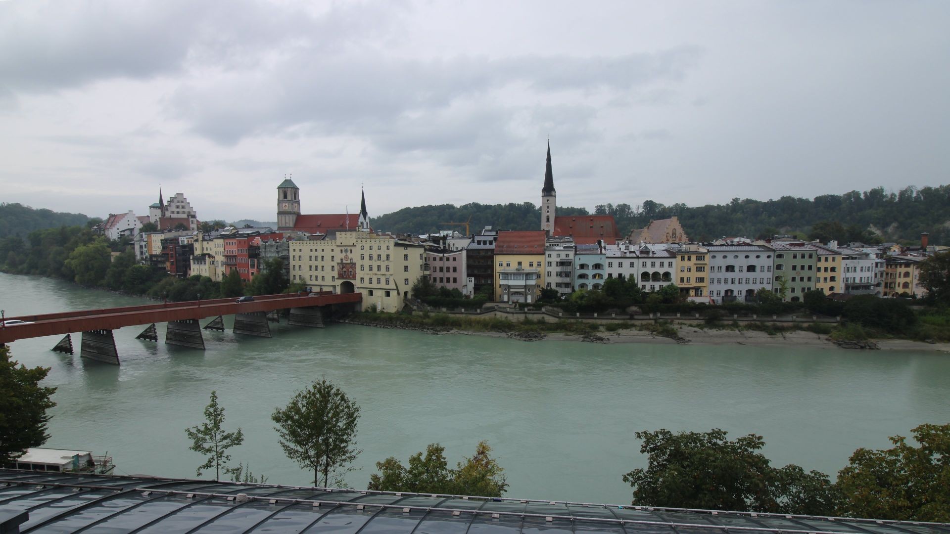 Archiv Foto Webcam Rote Brücke und Brucktor Wasserburg am Inn