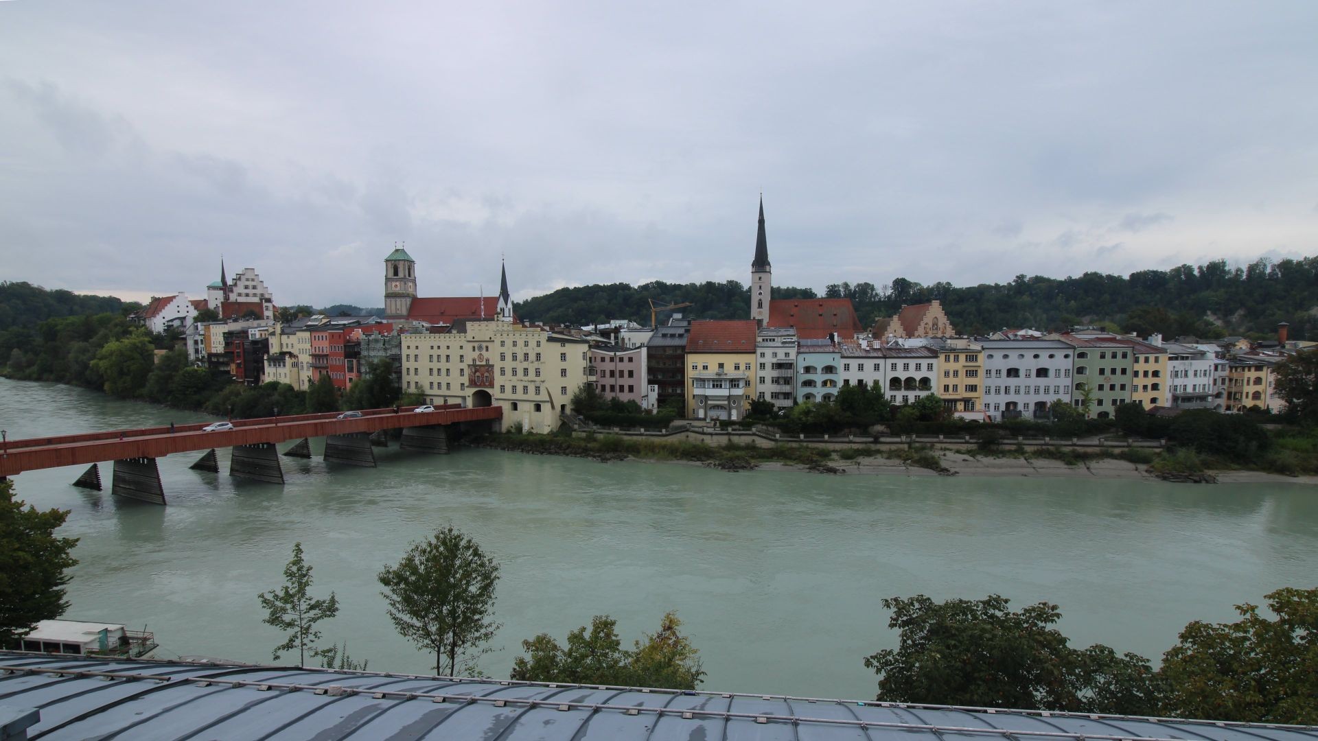 Archiv Foto Webcam Rote Brücke und Brucktor Wasserburg am Inn