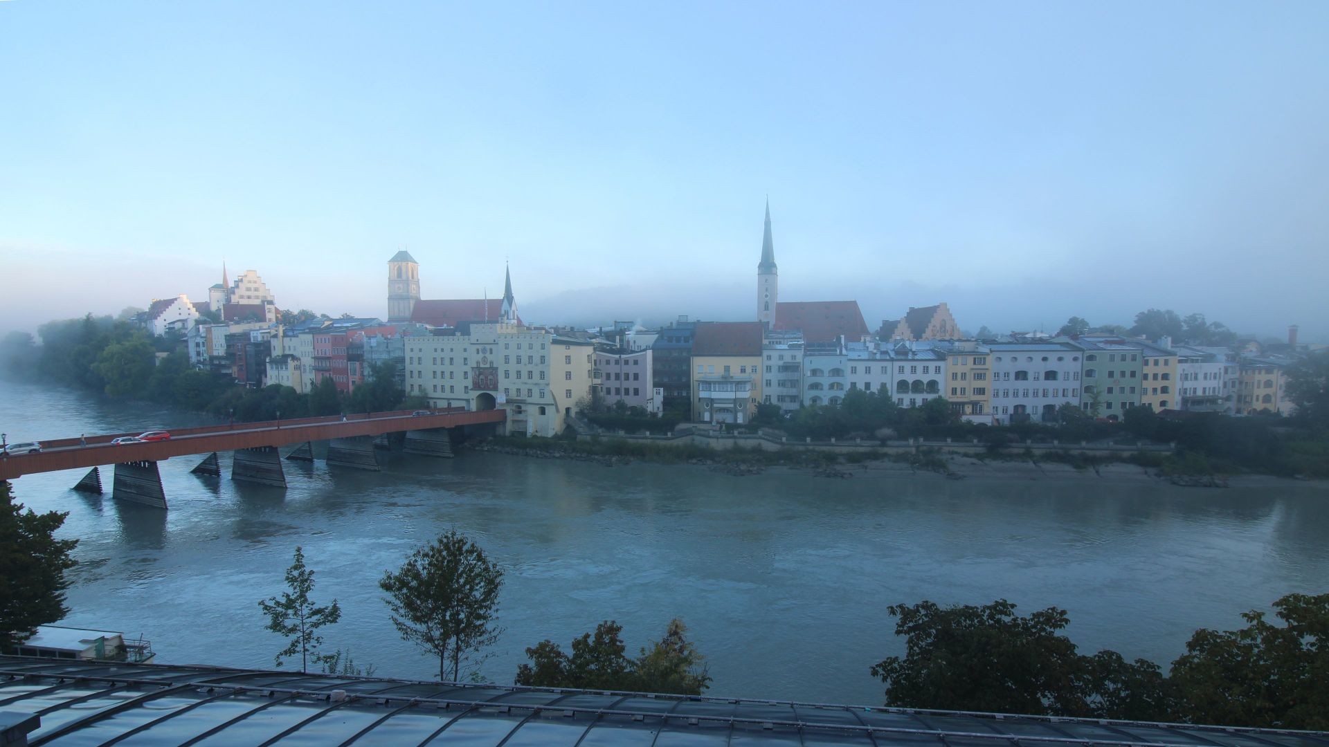 Archiv Foto Webcam Rote Brücke und Brucktor Wasserburg am Inn