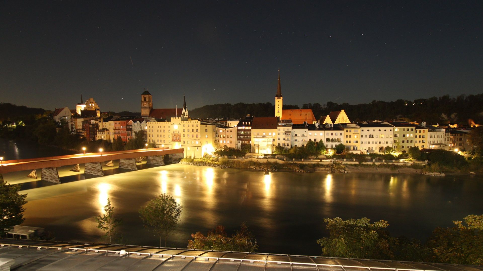 Archiv Foto Webcam Rote Brücke und Brucktor Wasserburg am Inn