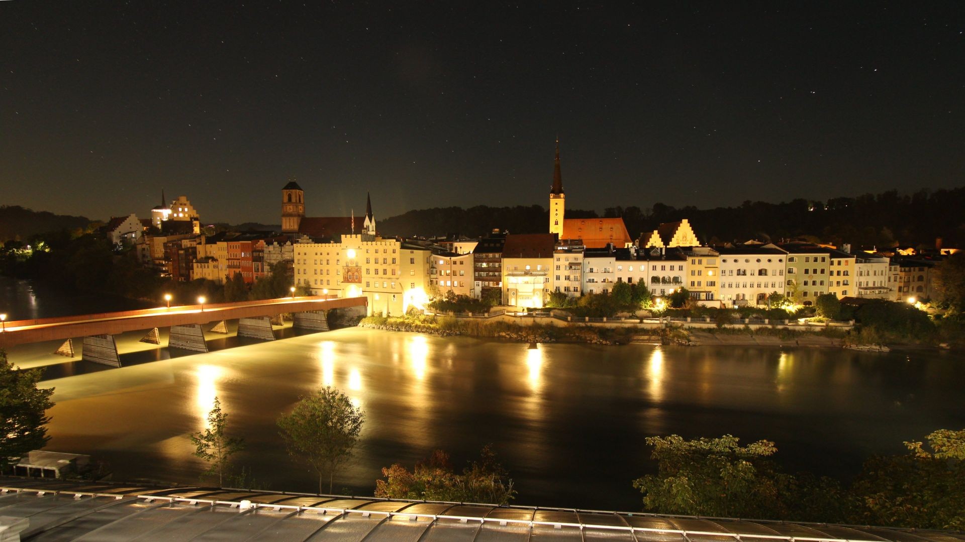 Archiv Foto Webcam Rote Brücke und Brucktor Wasserburg am Inn