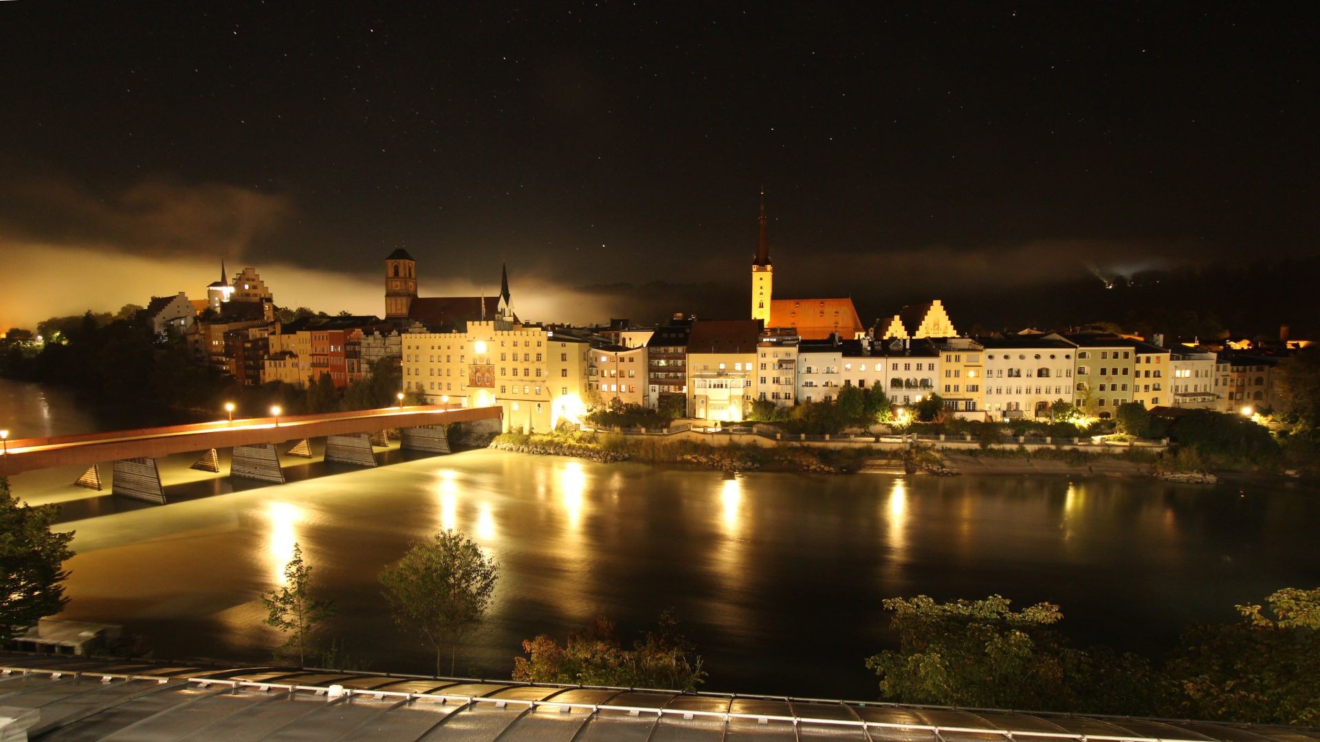 Archiv Foto Webcam Rote Brücke und Brucktor Wasserburg am Inn