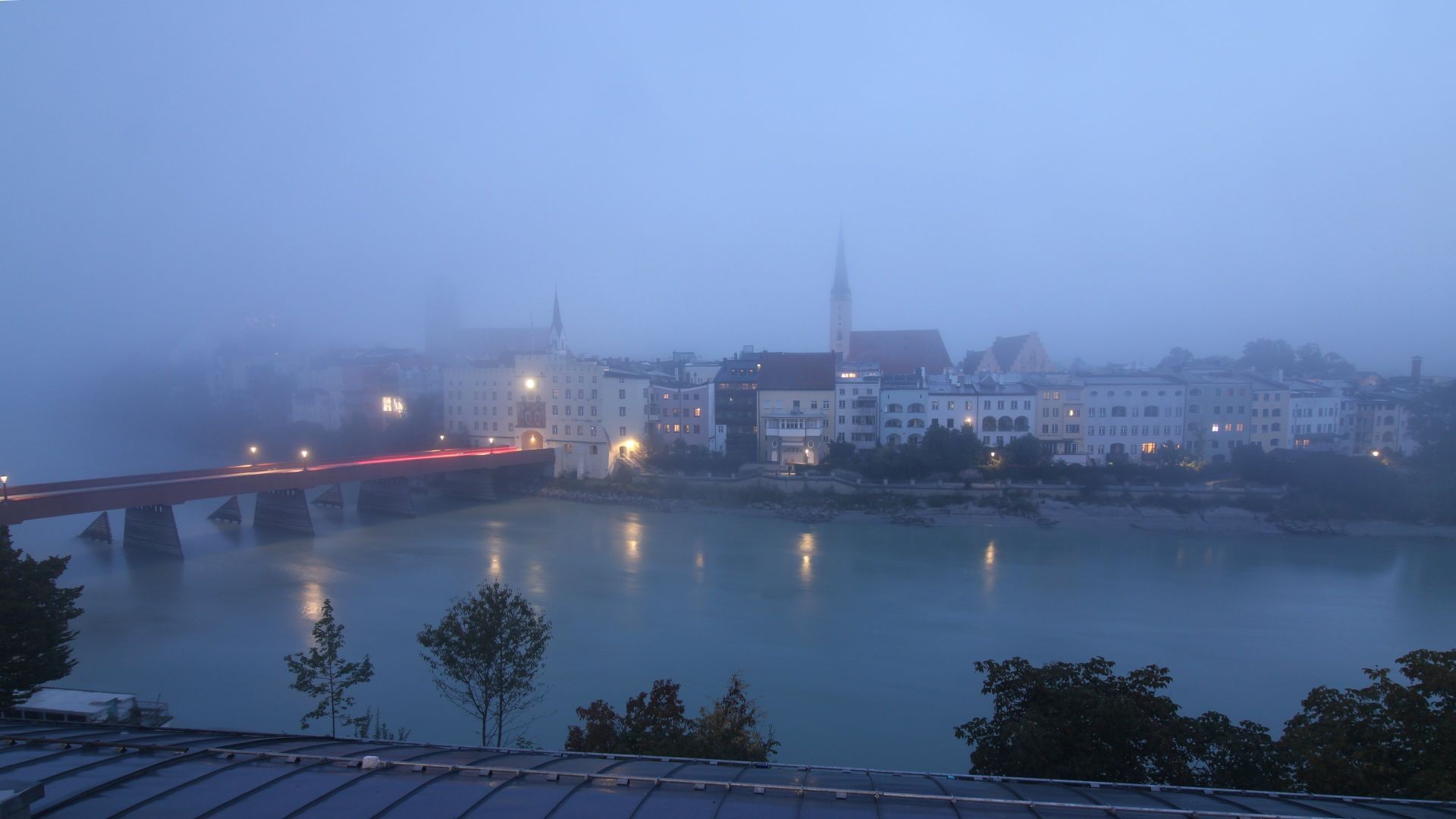 Archiv Foto Webcam Rote Brücke und Brucktor Wasserburg am Inn