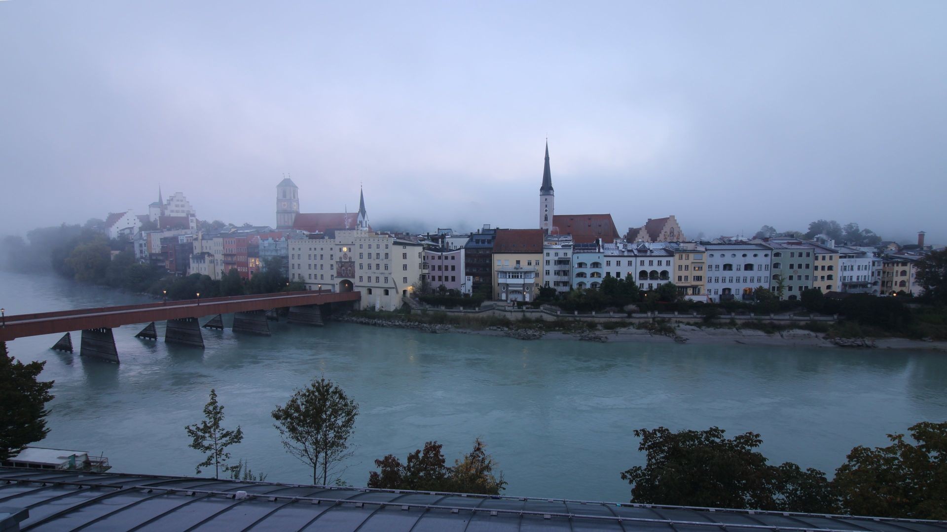 Archiv Foto Webcam Rote Brücke und Brucktor Wasserburg am Inn