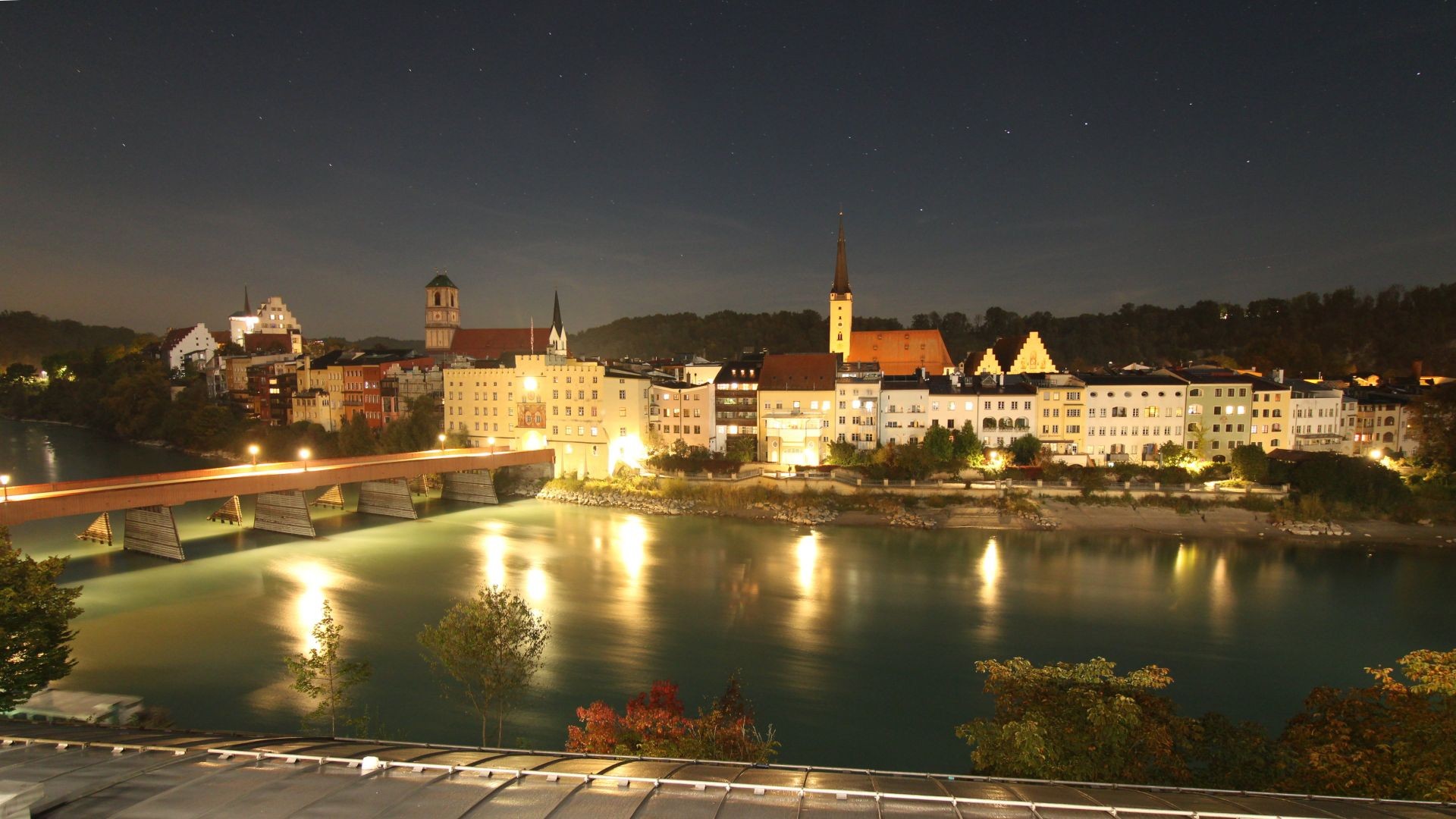 Archiv Foto Webcam Rote Brücke und Brucktor Wasserburg am Inn