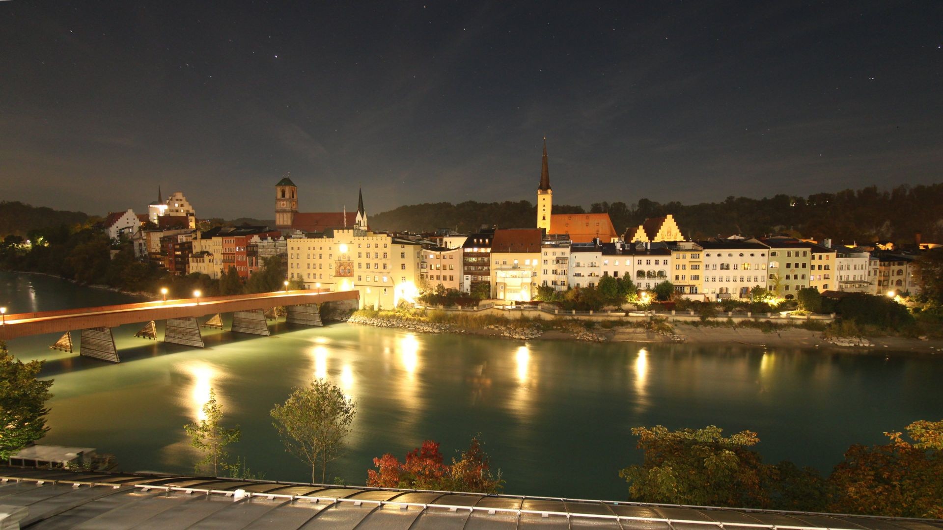 Archiv Foto Webcam Rote Brücke und Brucktor Wasserburg am Inn