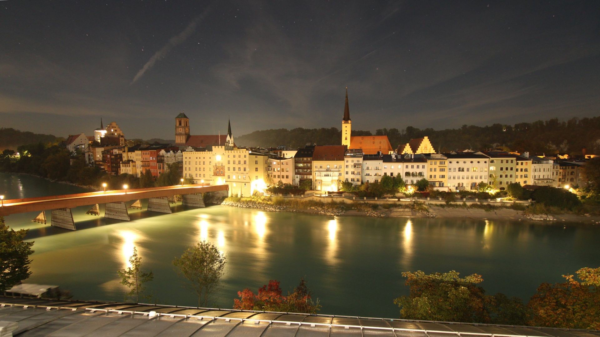 Archiv Foto Webcam Rote Brücke und Brucktor Wasserburg am Inn