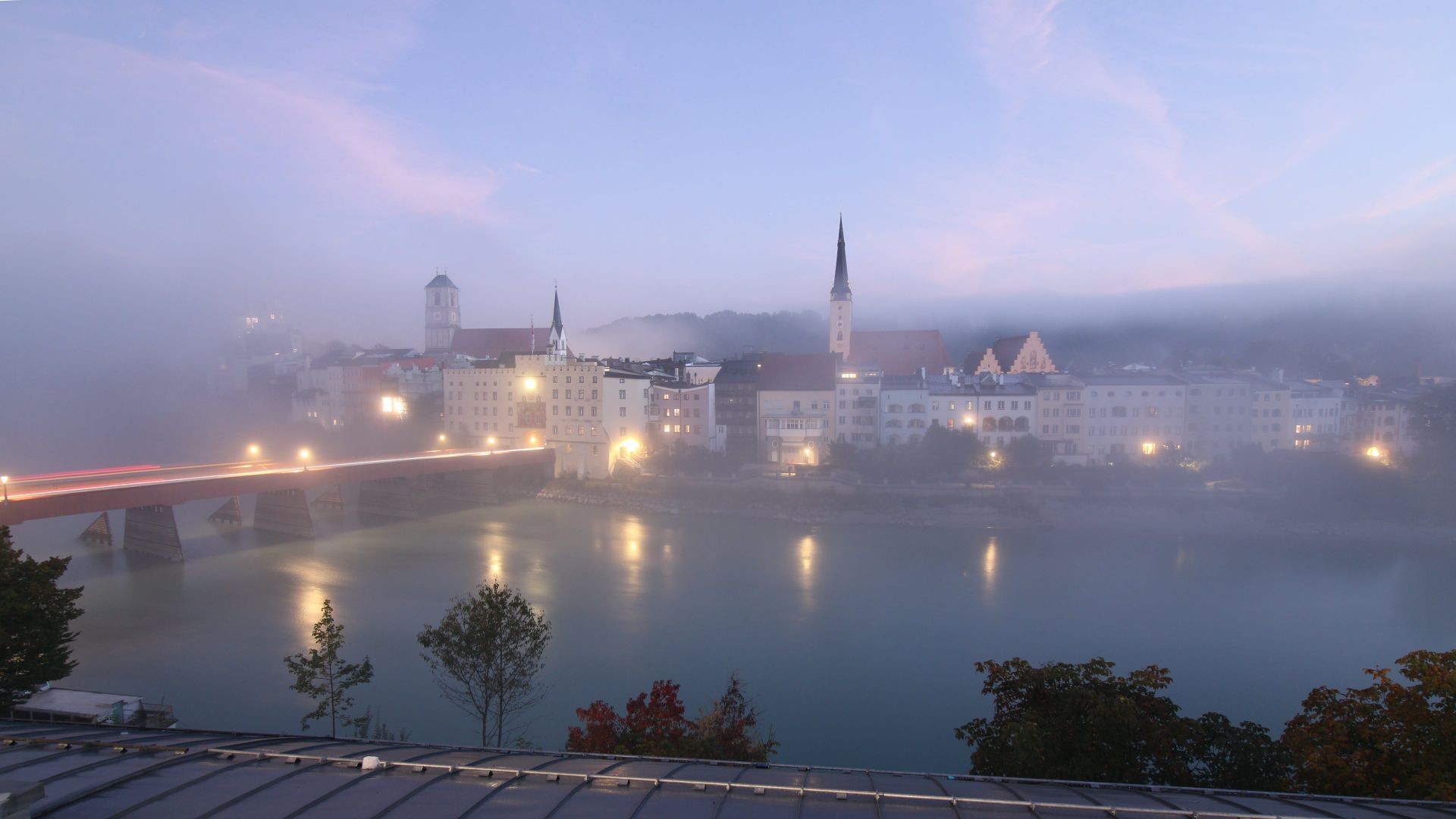 Archiv Foto Webcam Rote Brücke und Brucktor Wasserburg am Inn