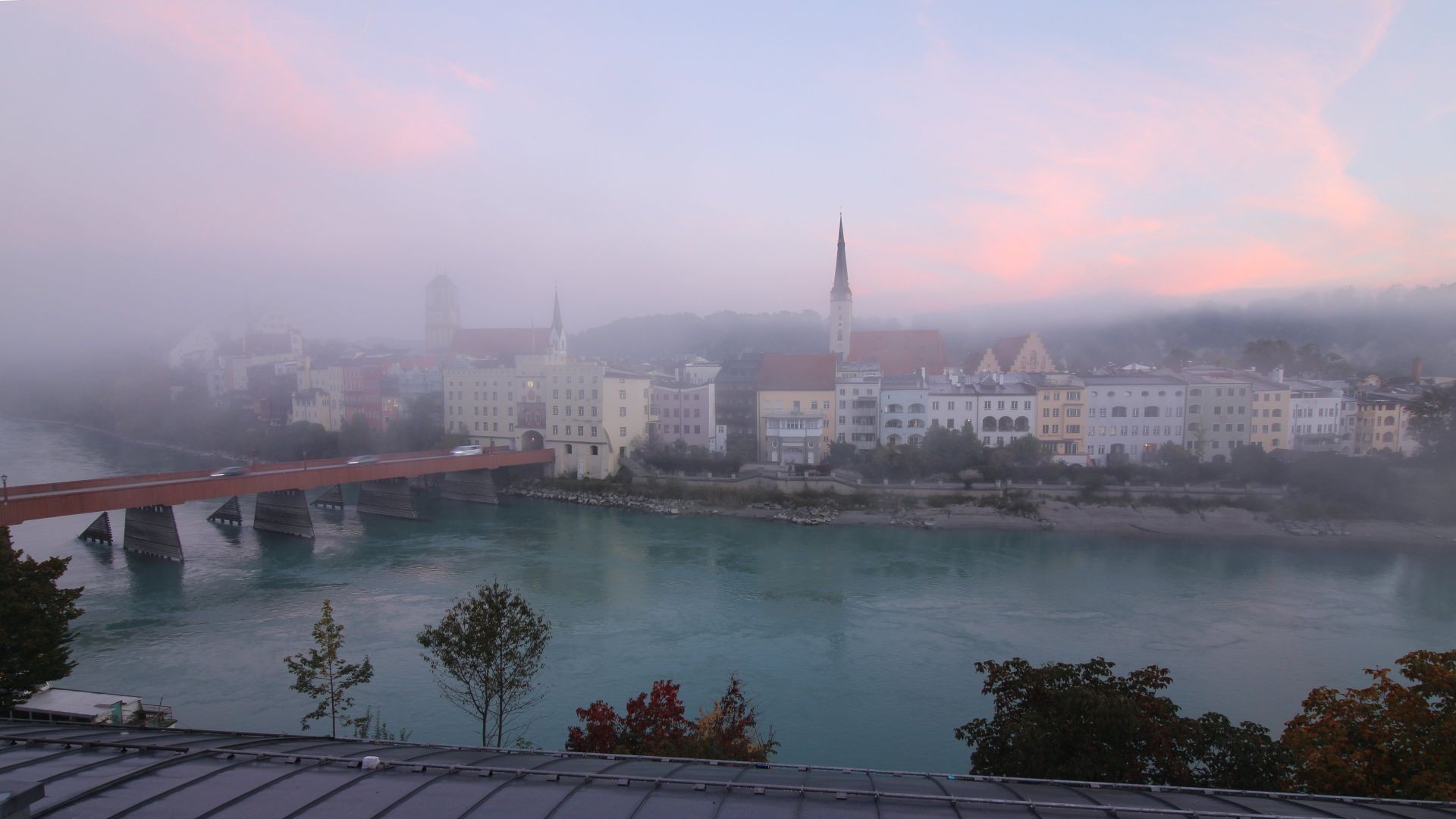 Archiv Foto Webcam Rote Brücke und Brucktor Wasserburg am Inn
