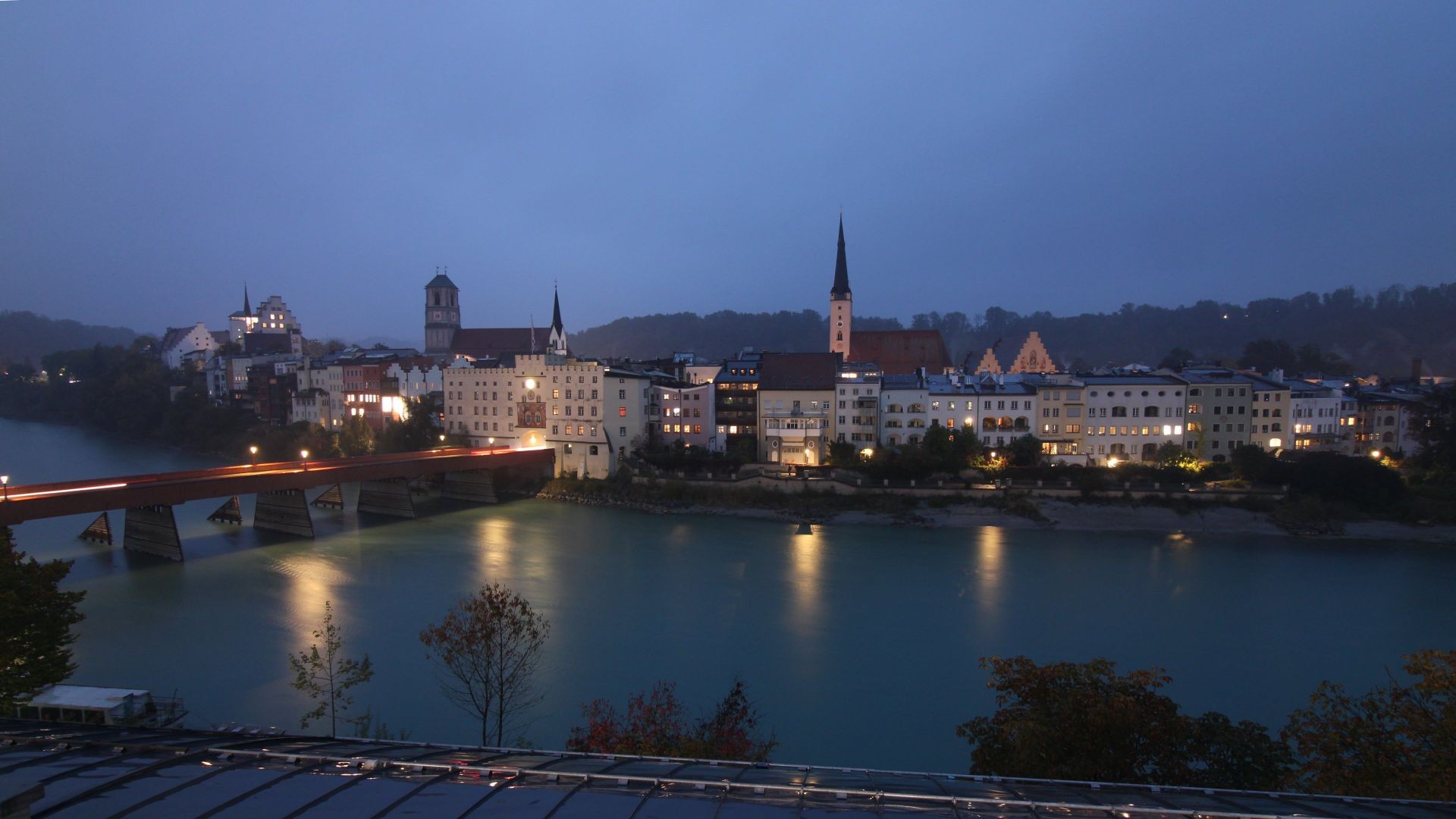 Archiv Foto Webcam Rote Brücke und Brucktor Wasserburg am Inn