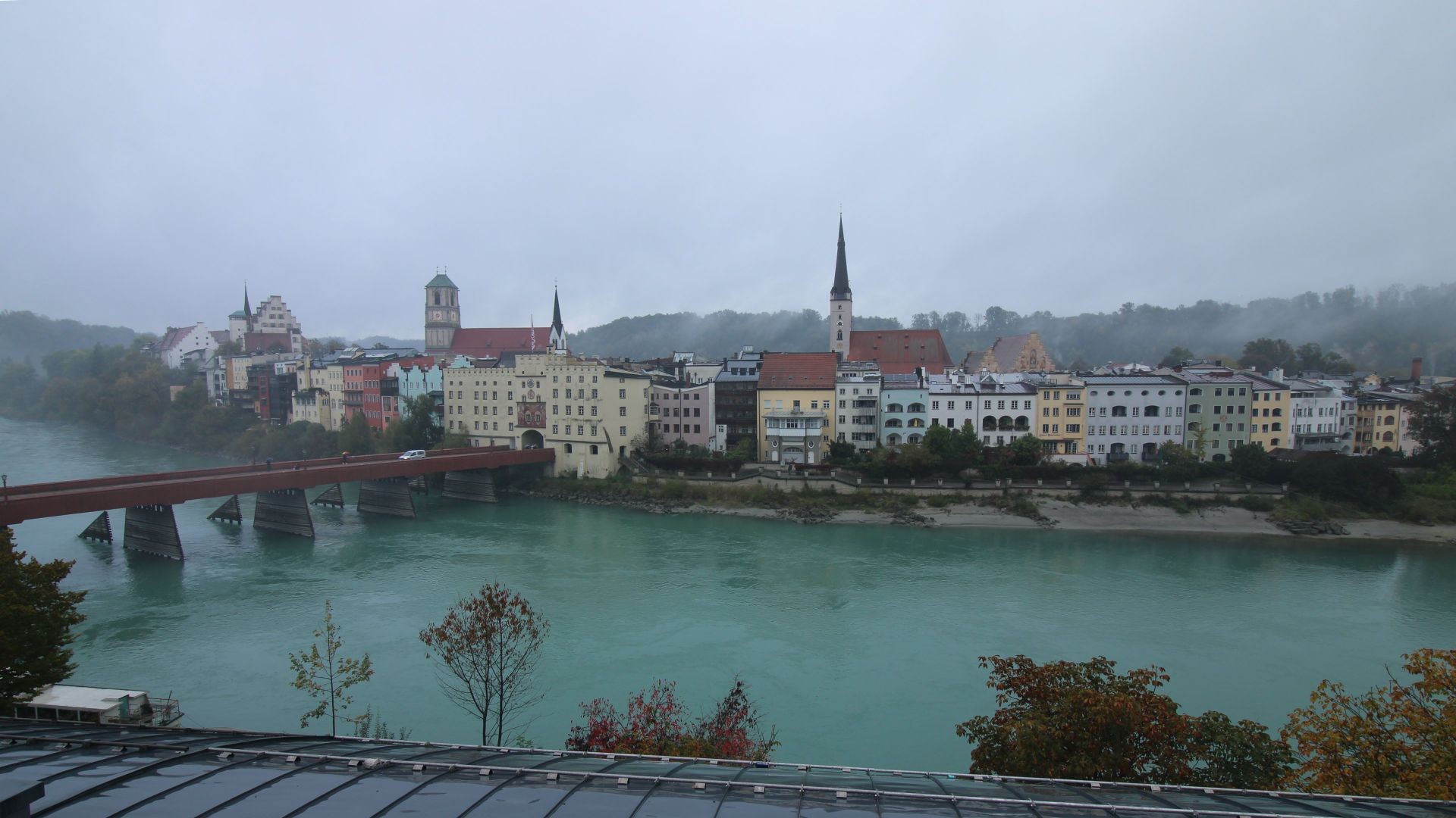 Archiv Foto Webcam Rote Brücke und Brucktor Wasserburg am Inn