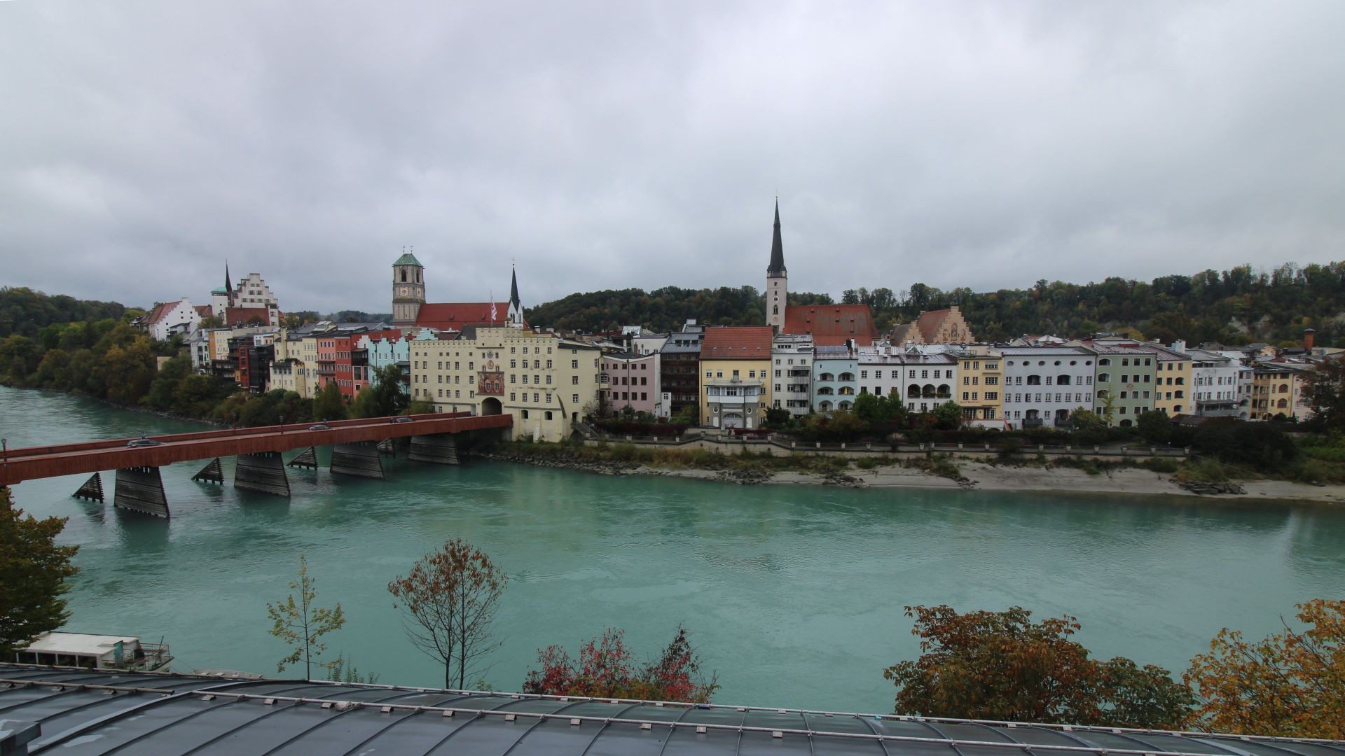 Archiv Foto Webcam Rote Brücke und Brucktor Wasserburg am Inn