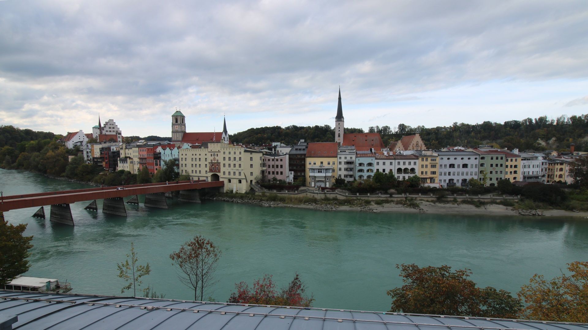 Archiv Foto Webcam Rote Brücke und Brucktor Wasserburg am Inn