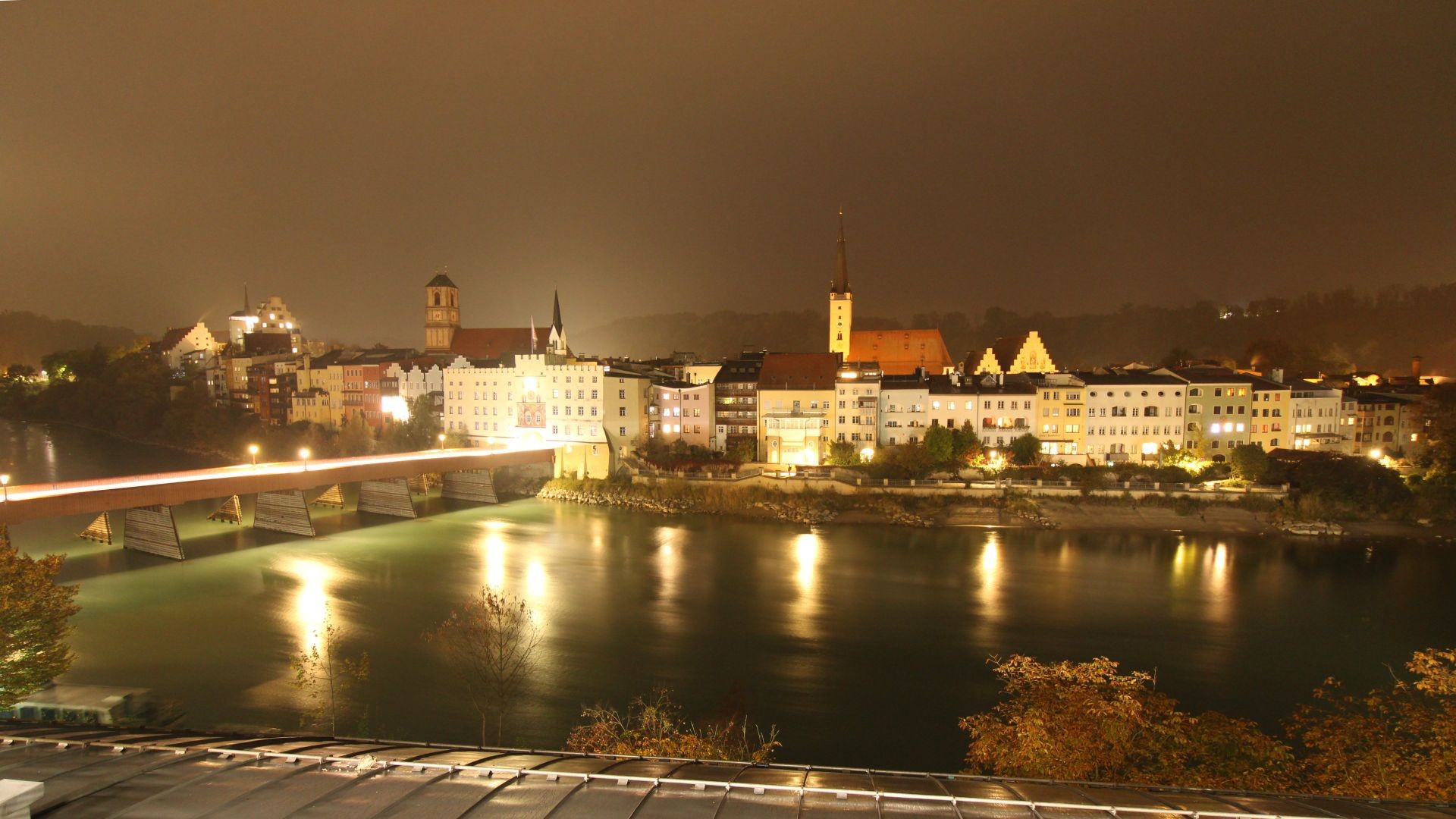 Archiv Foto Webcam Rote Brücke und Brucktor Wasserburg am Inn