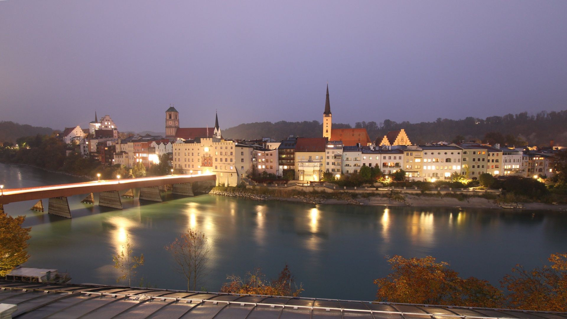 Archiv Foto Webcam Rote Brücke und Brucktor Wasserburg am Inn