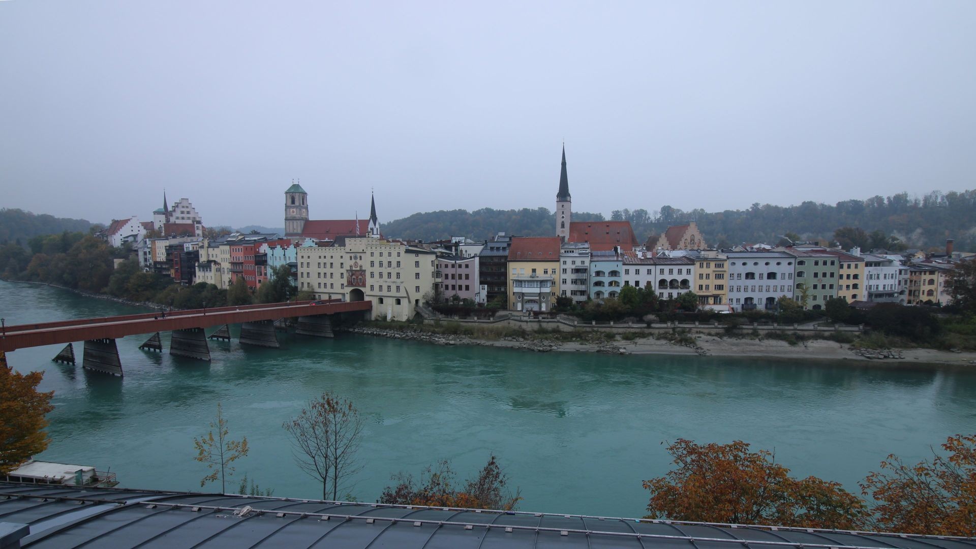 Archiv Foto Webcam Rote Brücke und Brucktor Wasserburg am Inn
