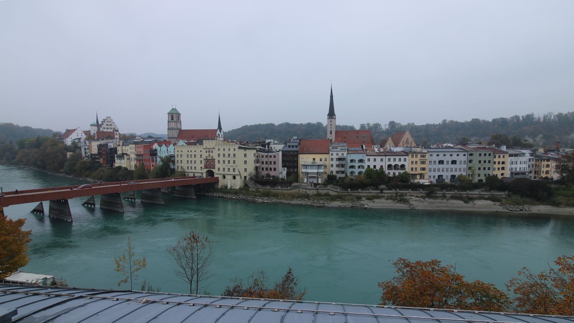 Archiv Foto Webcam Rote Brücke und Brucktor Wasserburg am Inn