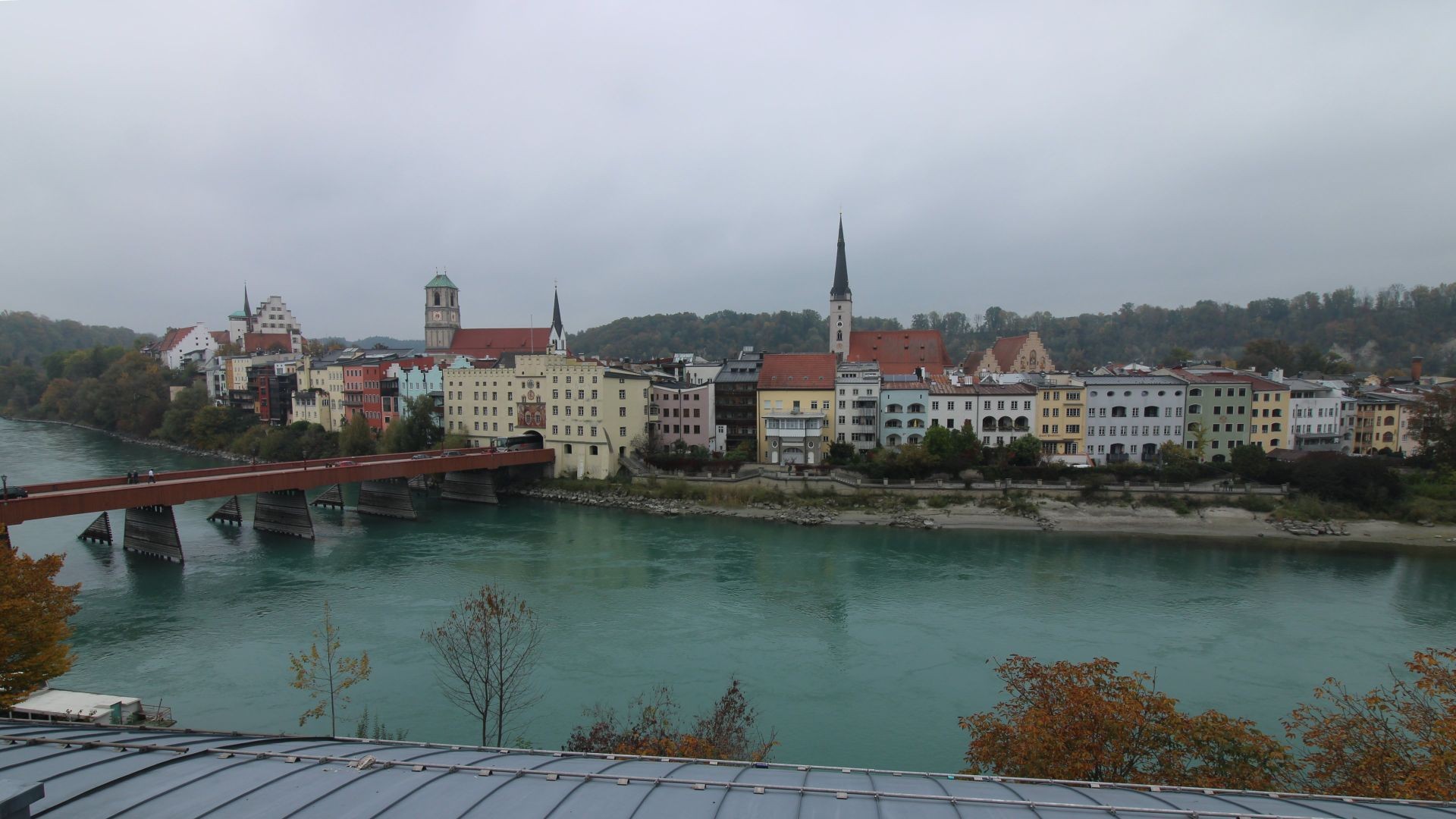 Archiv Foto Webcam Rote Brücke und Brucktor Wasserburg am Inn
