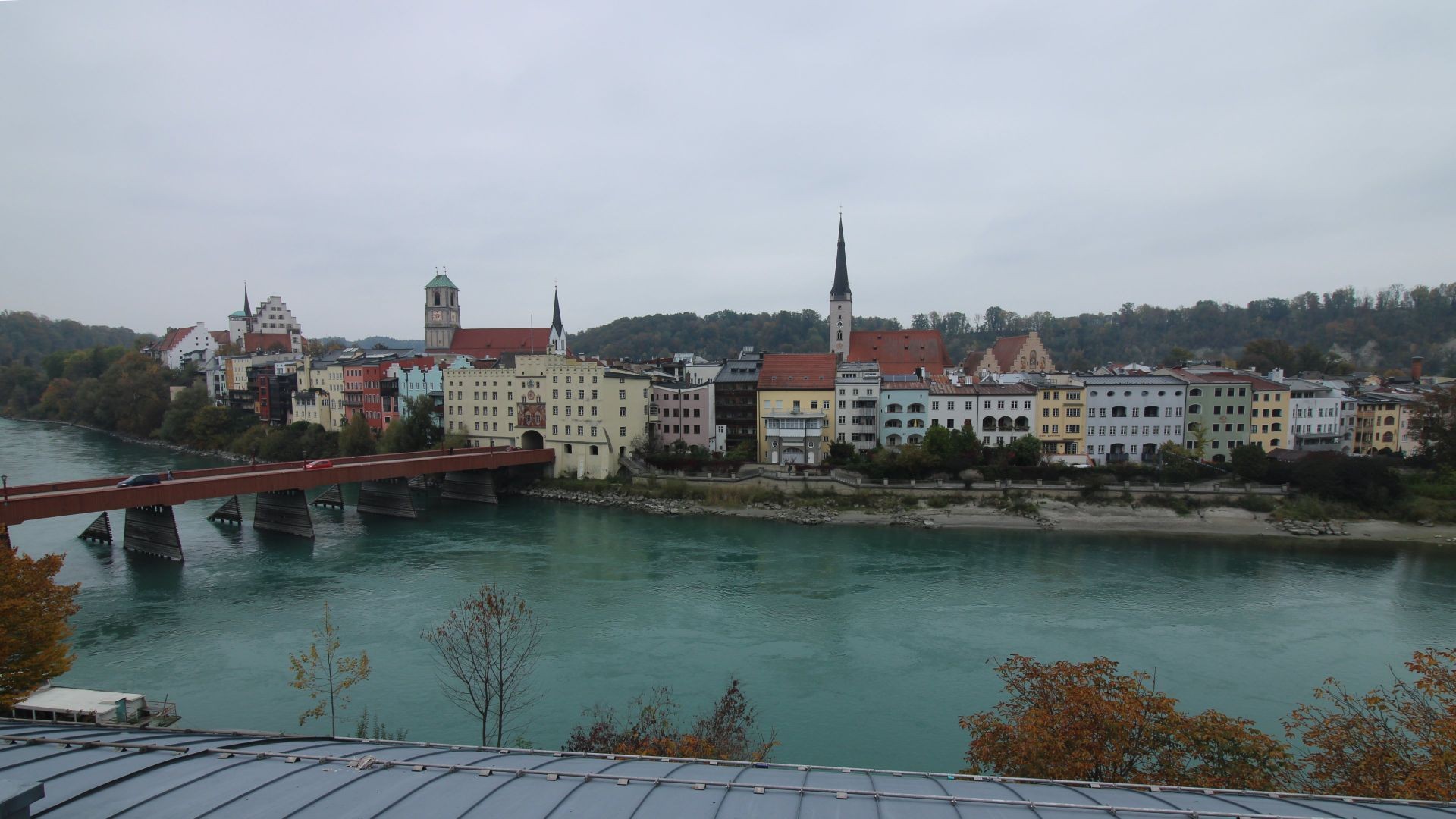 Archiv Foto Webcam Rote Brücke und Brucktor Wasserburg am Inn