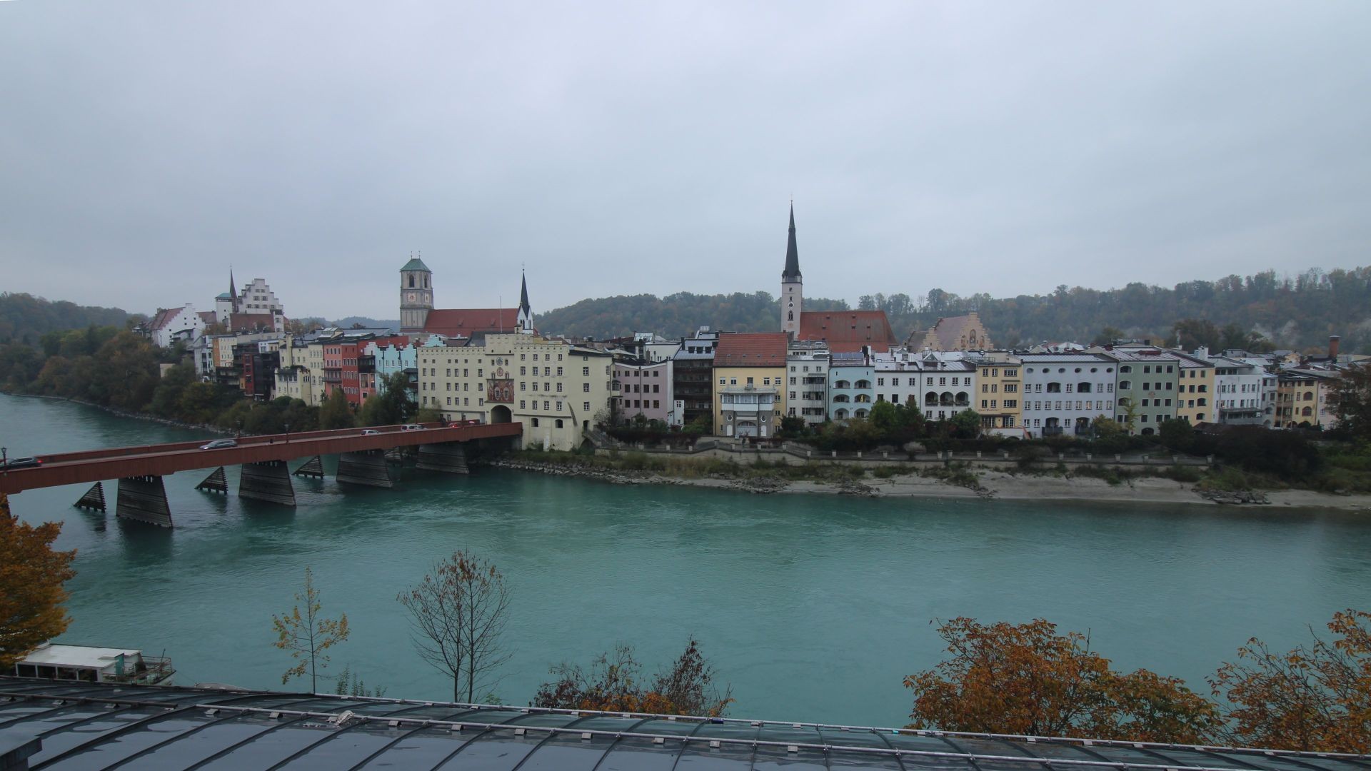 Archiv Foto Webcam Rote Brücke und Brucktor Wasserburg am Inn