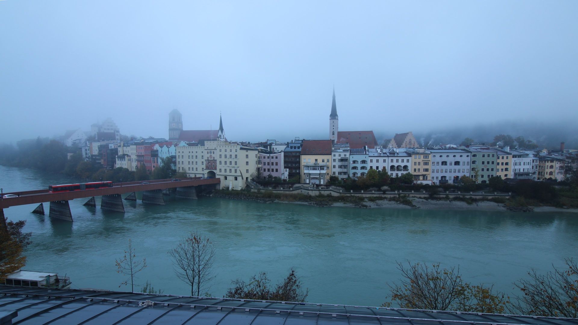 Archiv Foto Webcam Rote Brücke und Brucktor Wasserburg am Inn
