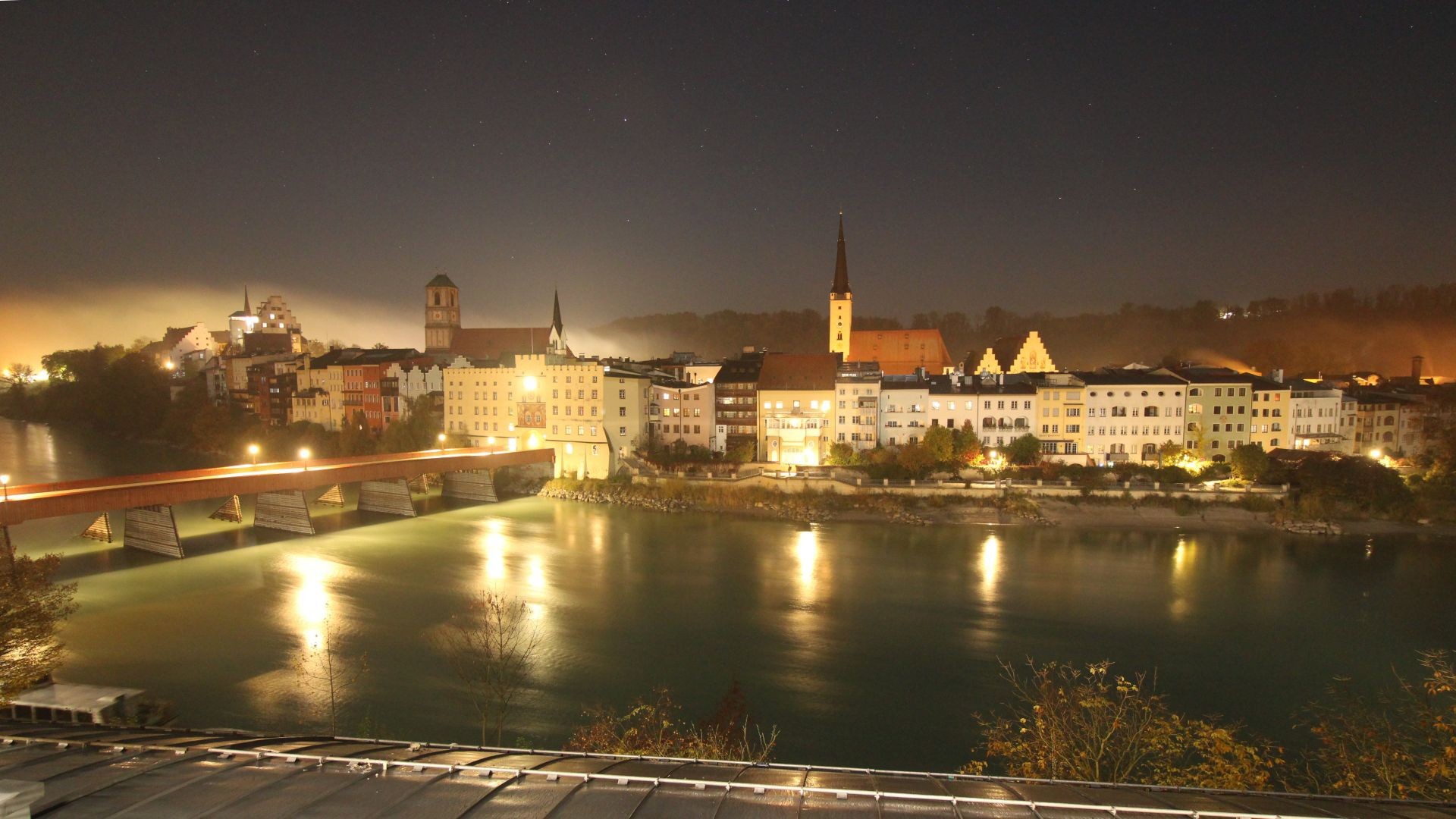 Archiv Foto Webcam Rote Brücke und Brucktor Wasserburg am Inn