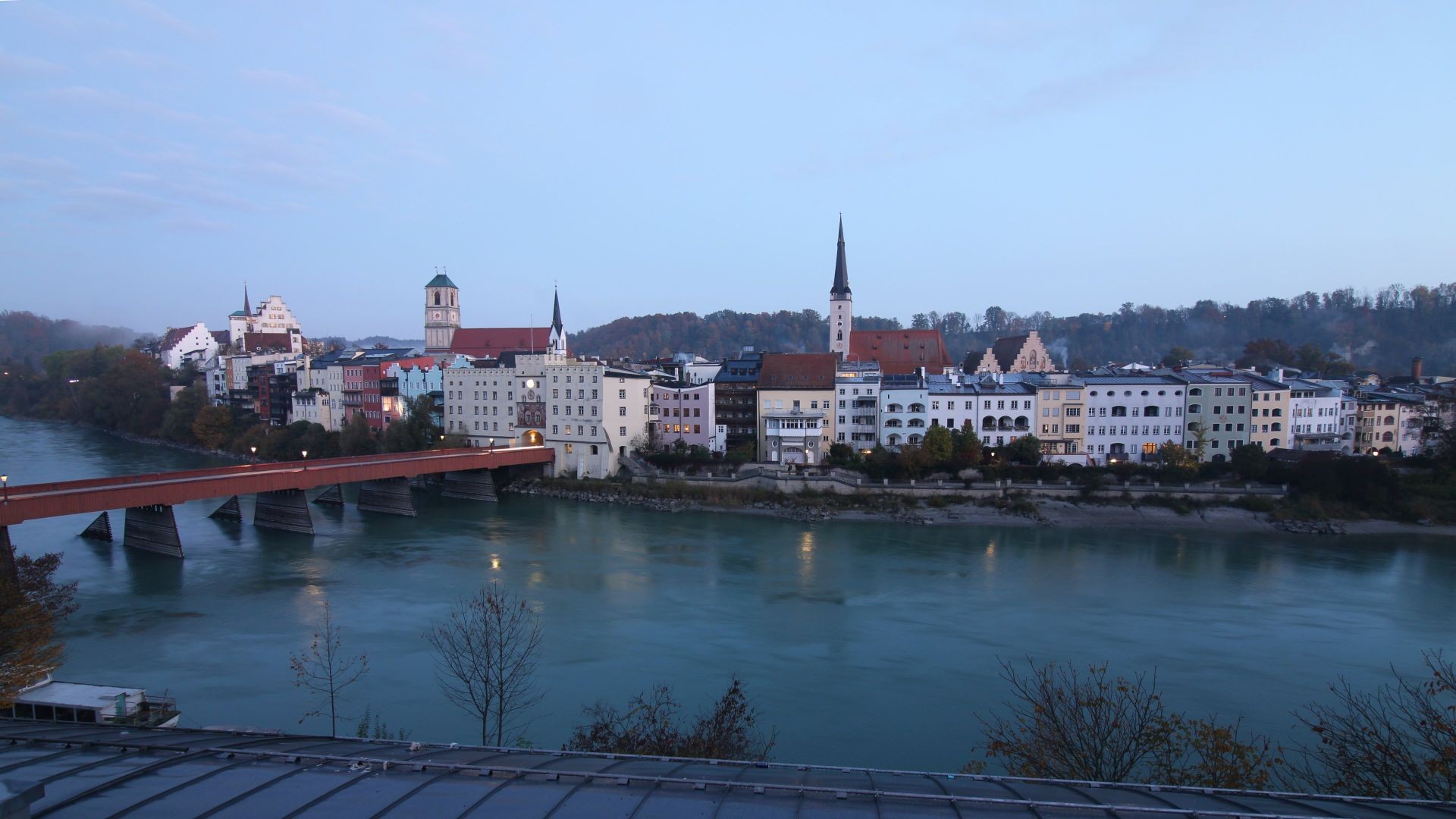 Archiv Foto Webcam Rote Brücke und Brucktor Wasserburg am Inn