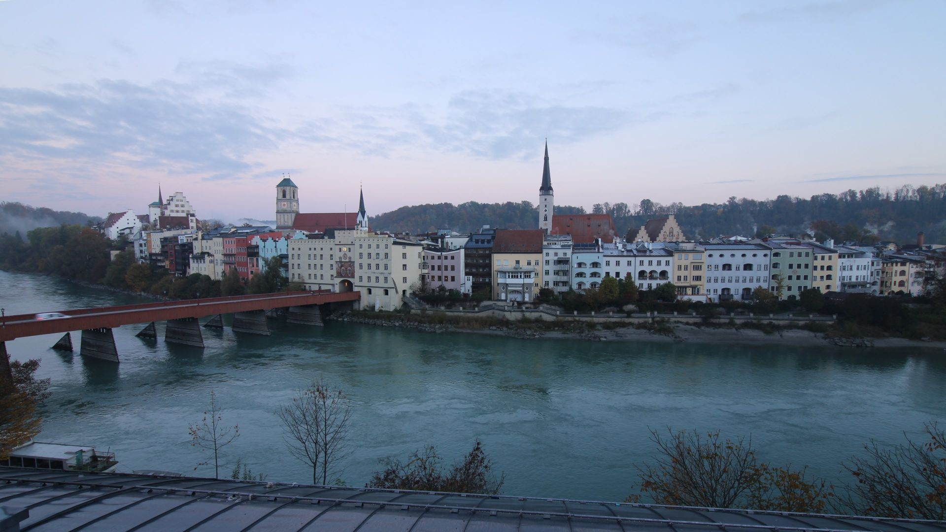 Archiv Foto Webcam Rote Brücke und Brucktor Wasserburg am Inn